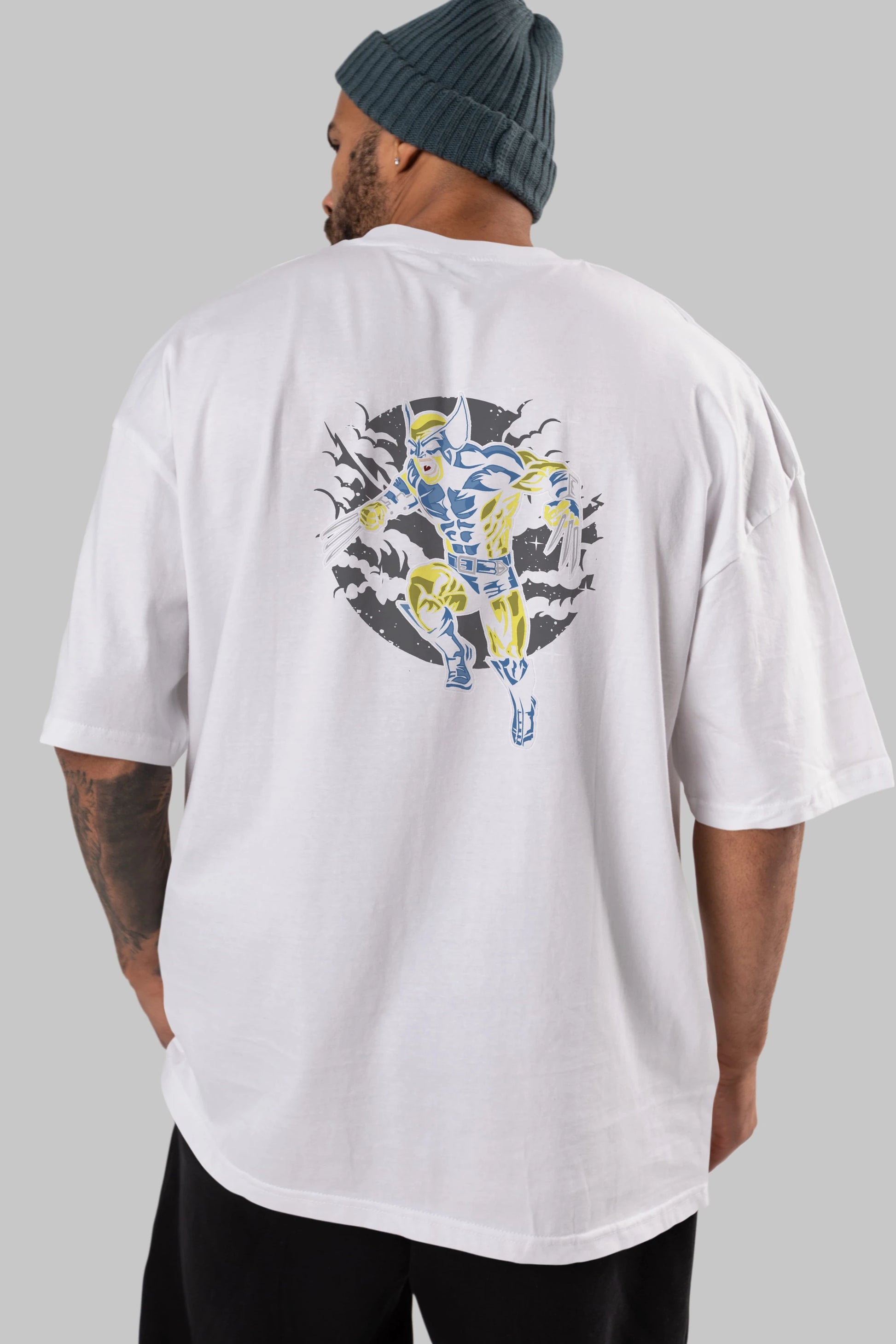 Wolverine Arka Baskılı Oversize t-shirt Erkek Kadın Unisex %100 Pamuk
