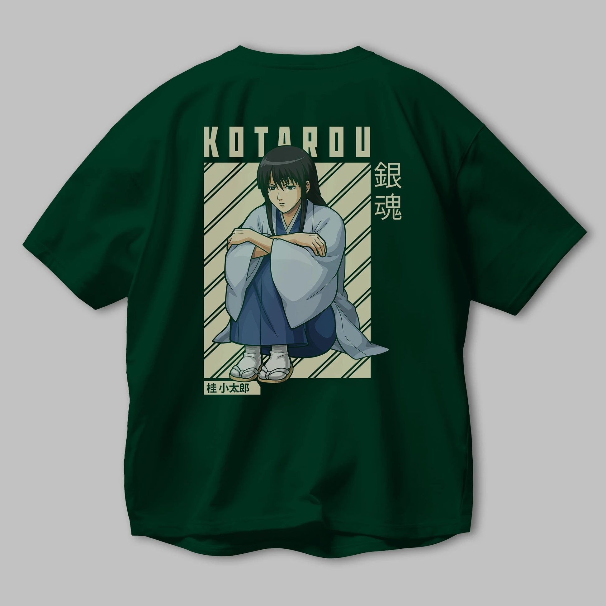 Kotarou Katsura GINTAMA Anime Arka Baskılı Oversize t-shirt Erkek Kadın Unisex
