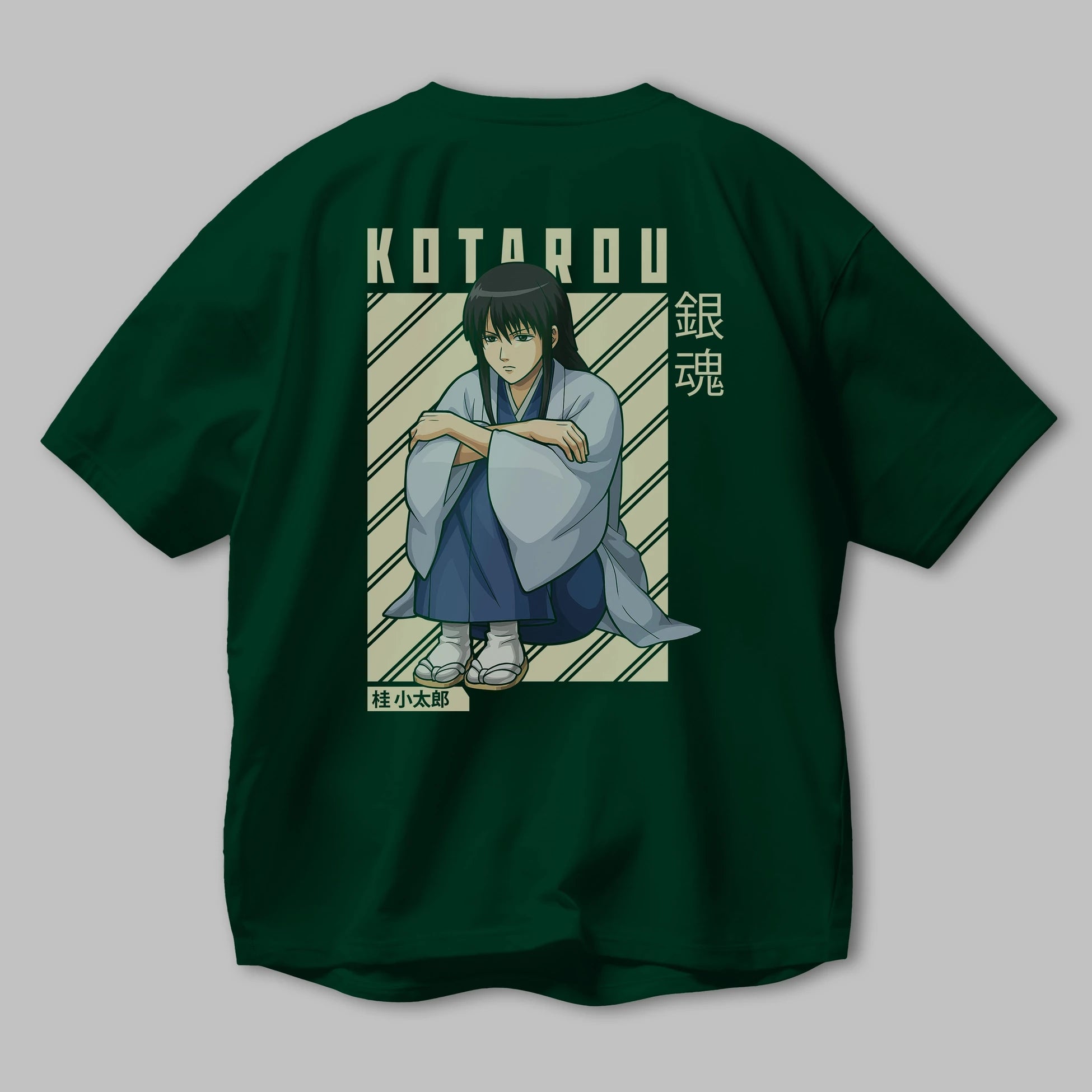 Kotarou Katsura GINTAMA Anime Arka Baskılı Oversize t-shirt Erkek Kadın Unisex