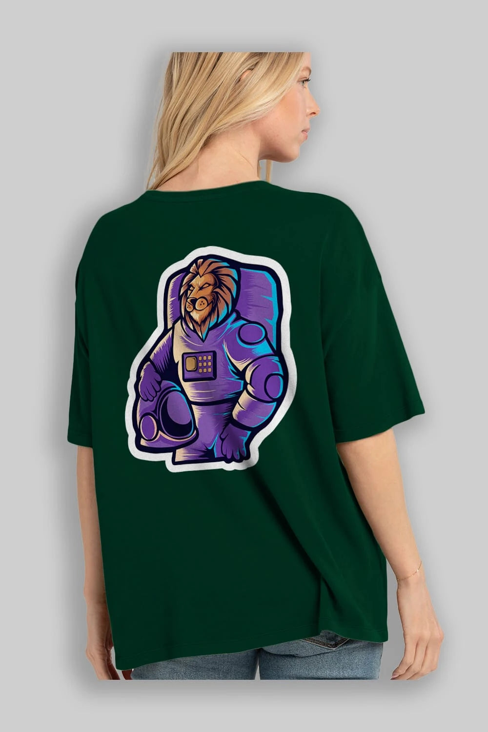 Astroking Sticker Arka Baskılı Oversize t-shirt Erkek Kadın Unisex
