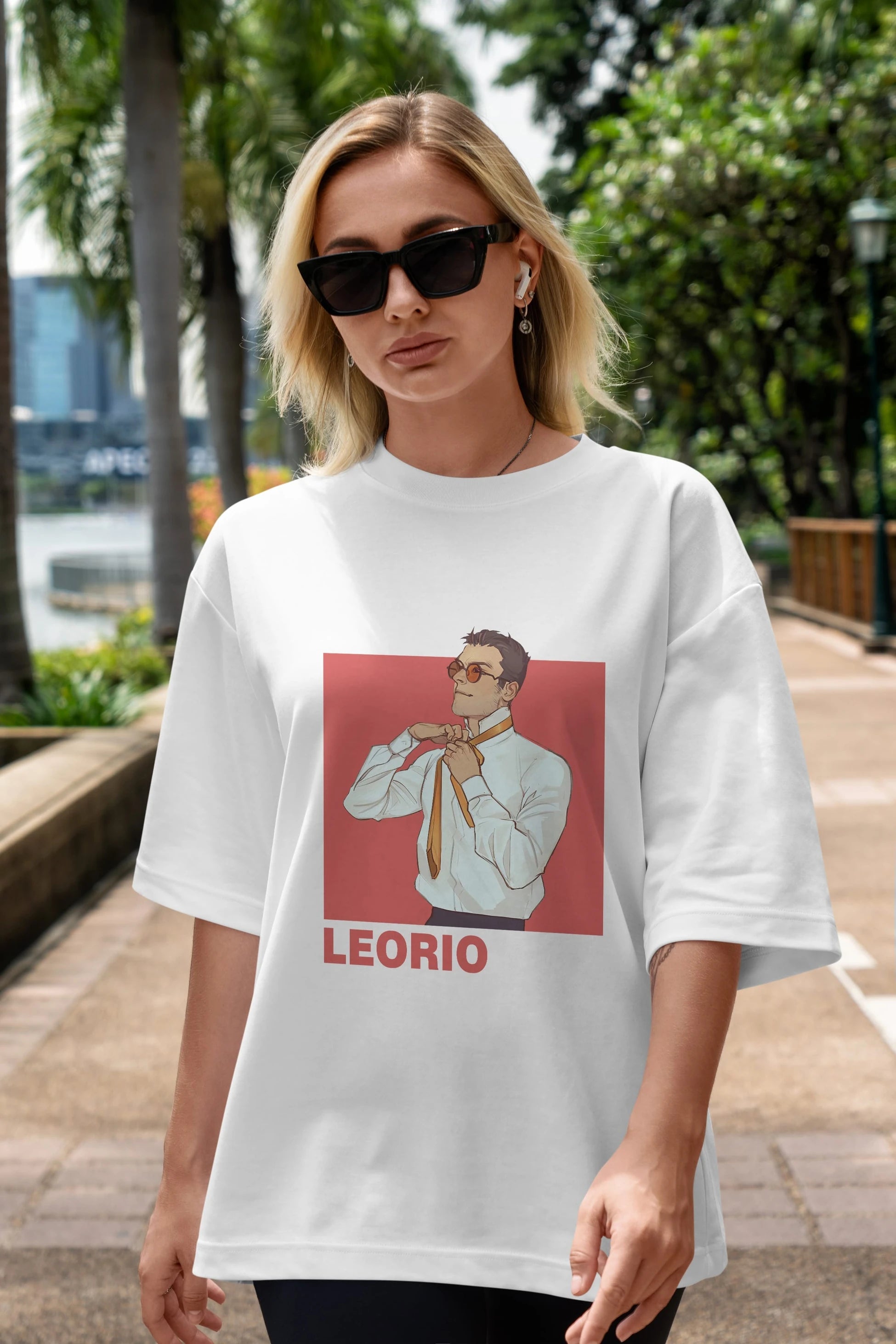 Leorio Paladiknight 5 Anime Ön Baskılı Oversize t-shirt %100 pamuk Erkek Kadın Unisex