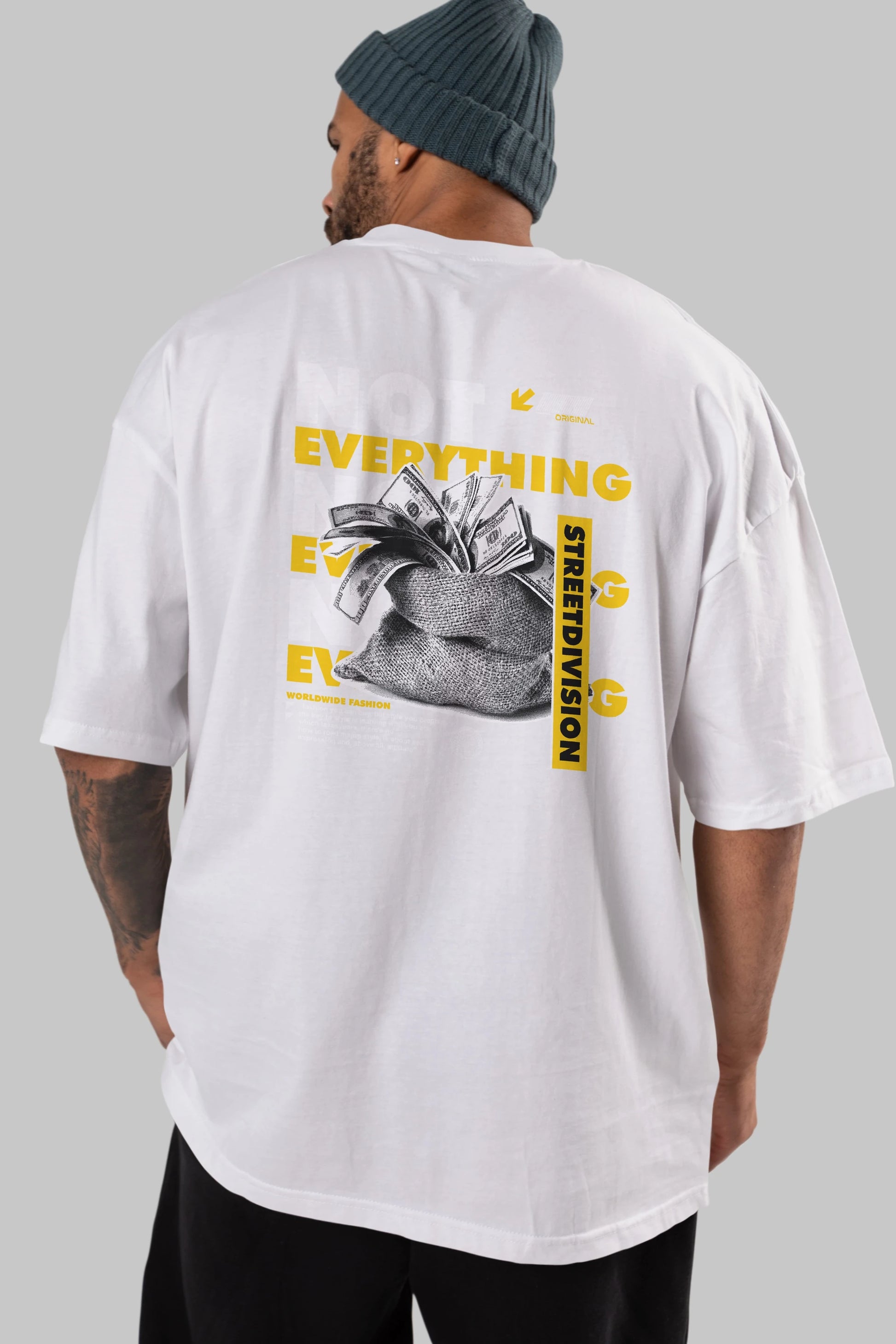 Not Everything Arka Baskılı Oversize t-shirt Erkek Kadın Unisex