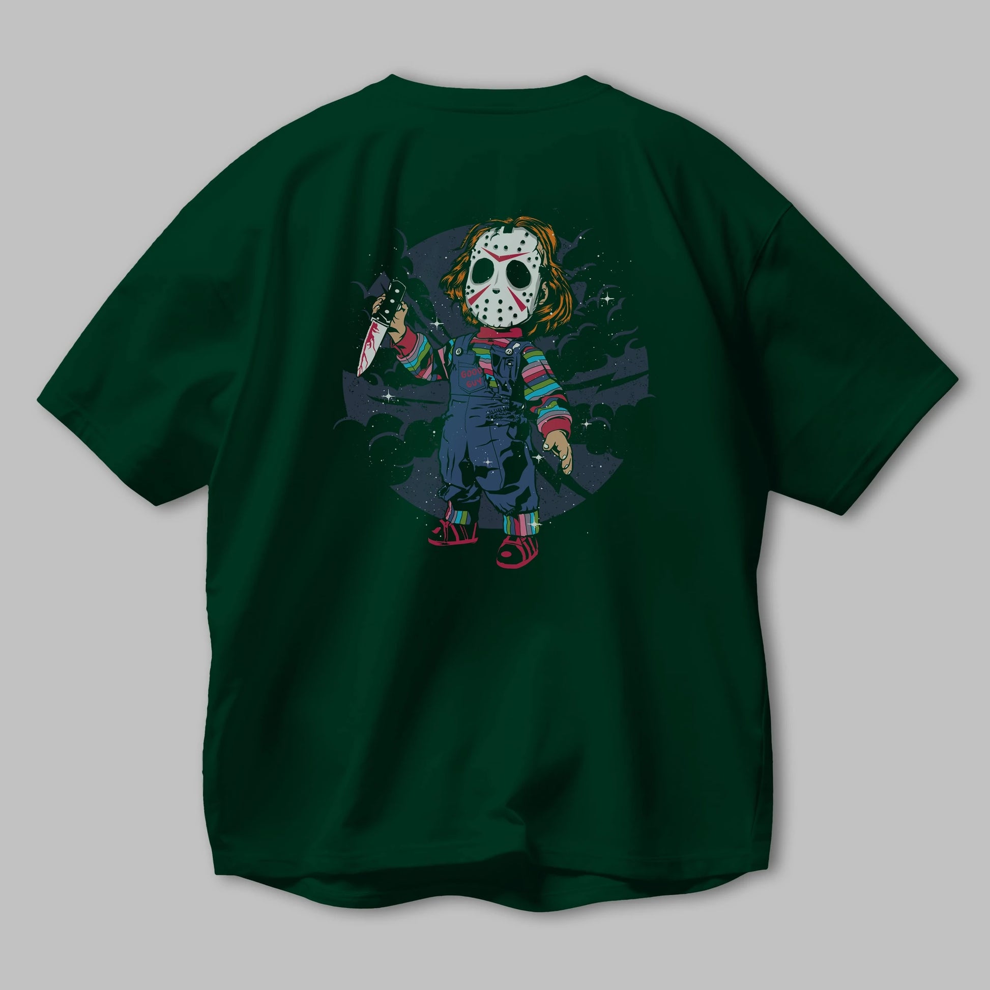 Chucky Arka Baskılı Oversize t-shirt Erkek Kadın Unisex %100 Pamuk