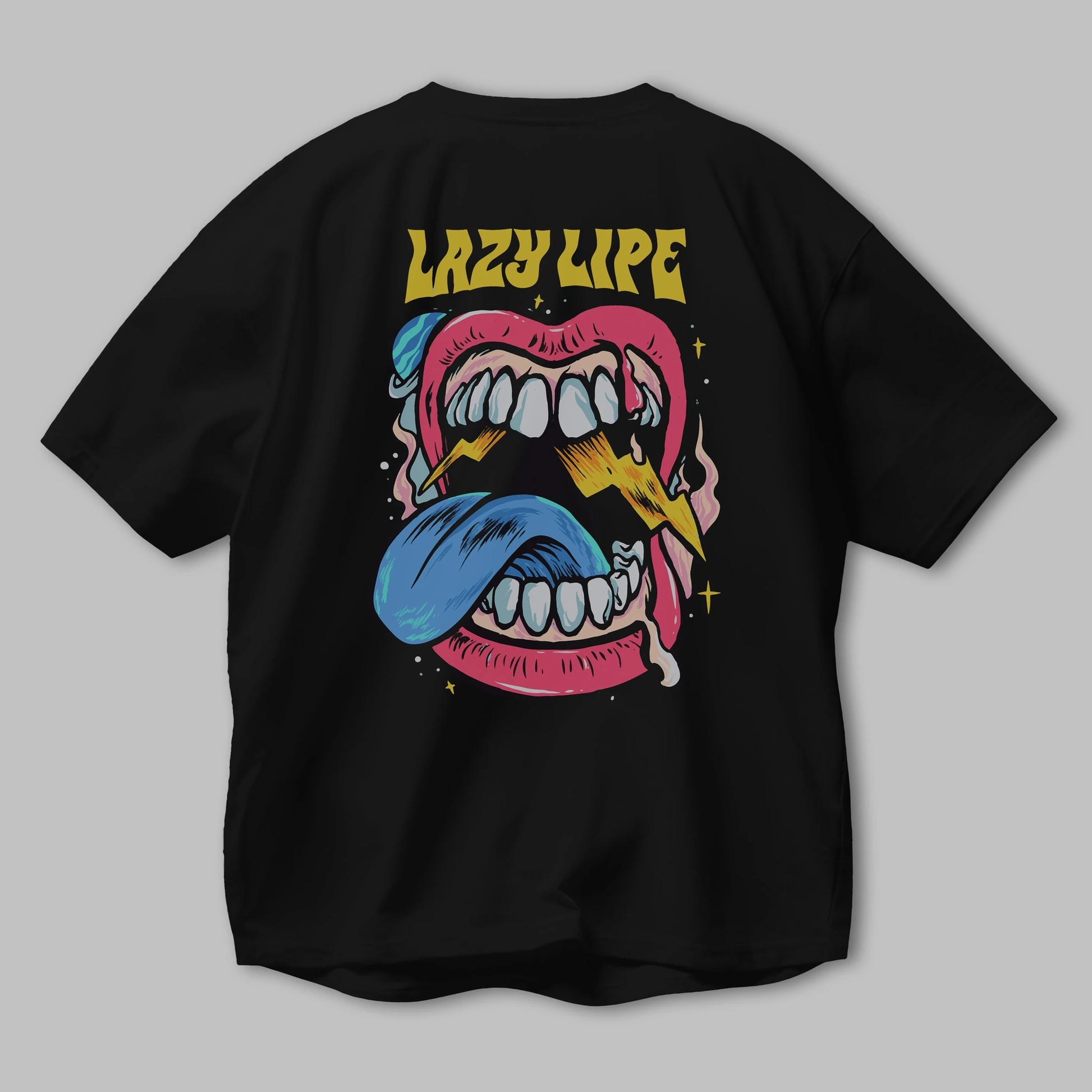 Lazy Lipe Arka Baskılı Oversize t-shirt Erkek Kadın Unisex