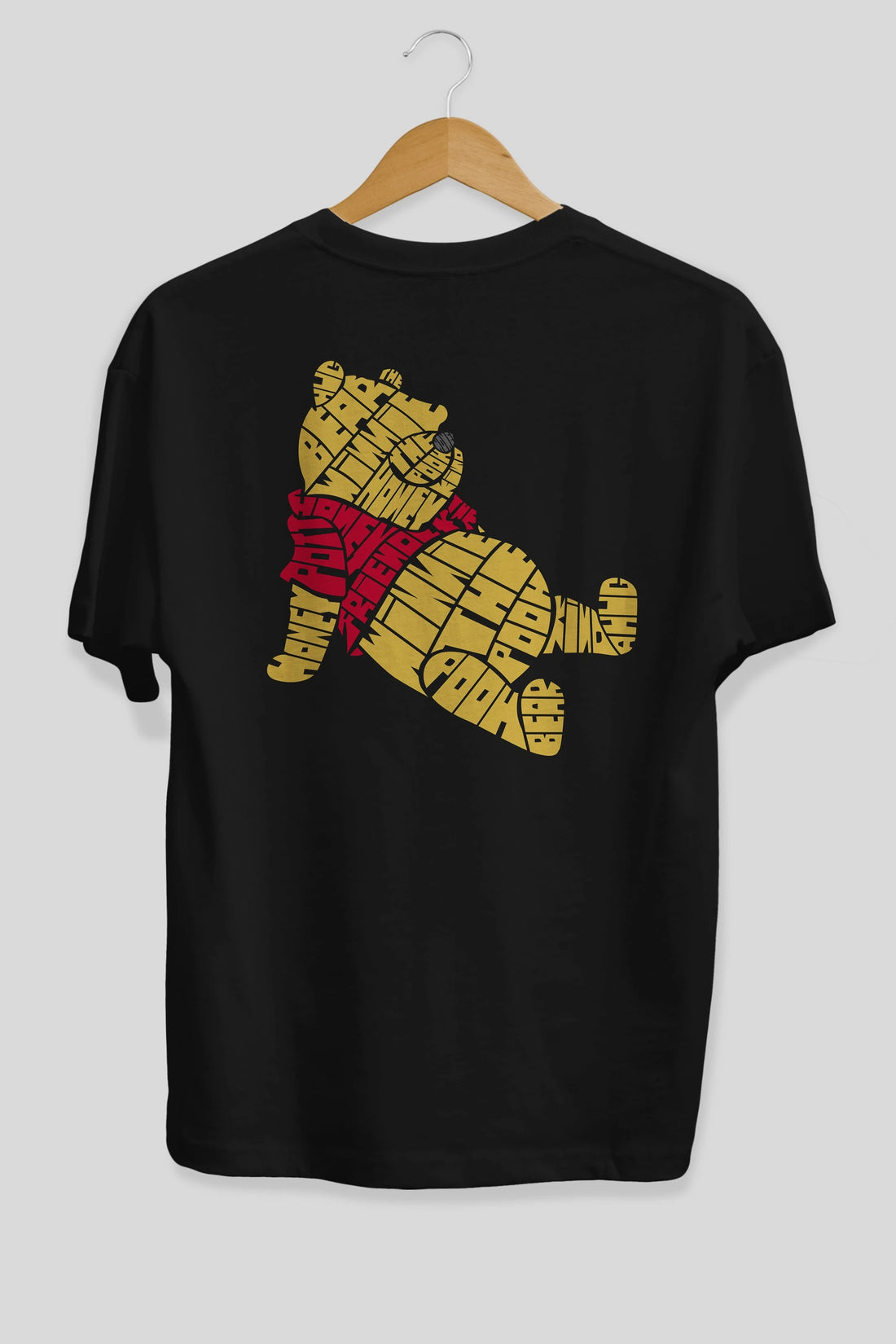 Winnie The Pooh Arka Baskılı Oversize t-shirt %100 pamuk Erkek Kadın Unisex