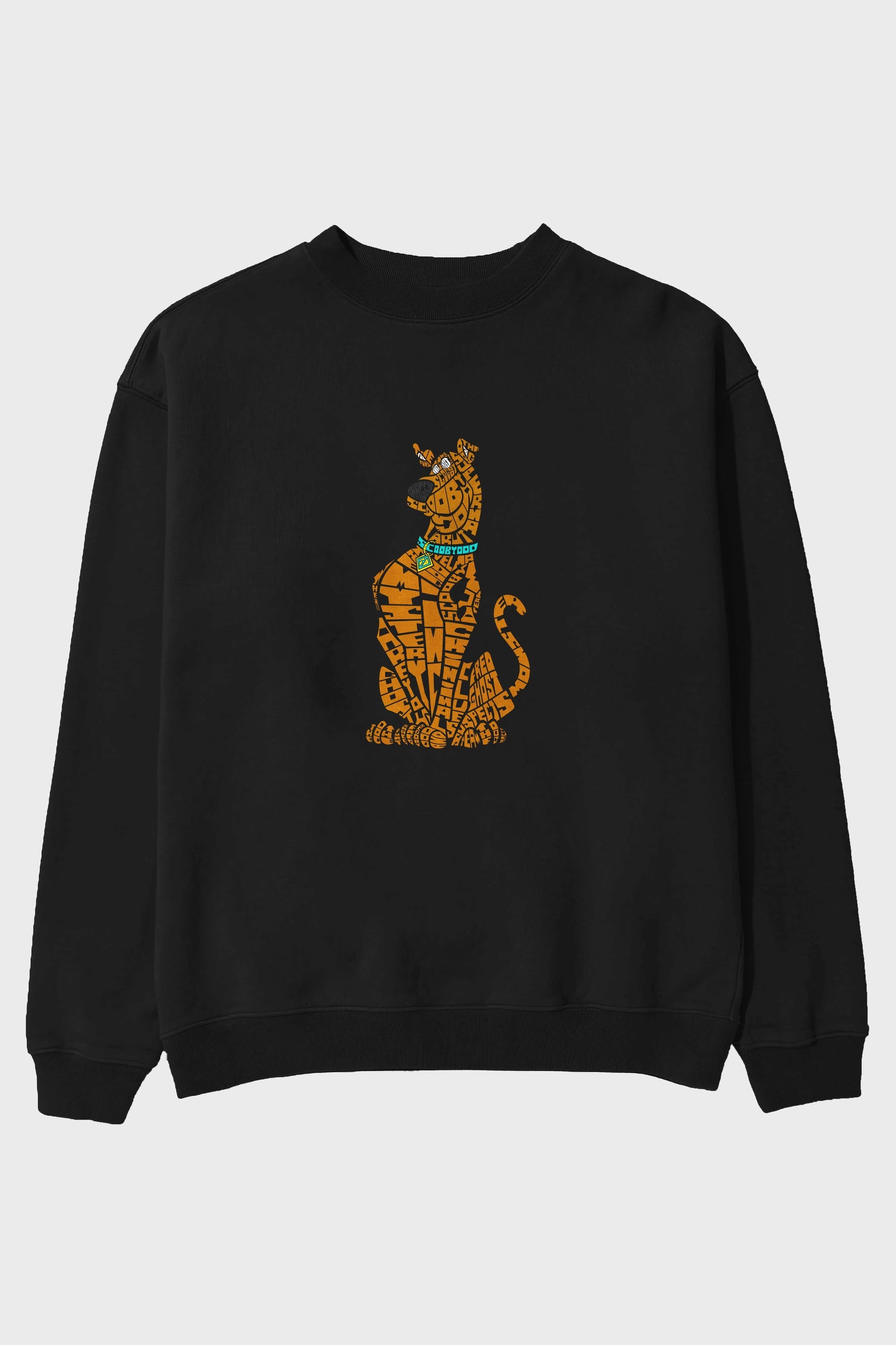 Scooby Doo Ön Baskılı Oversize Sweatshirt Erkek Kadın Unisex