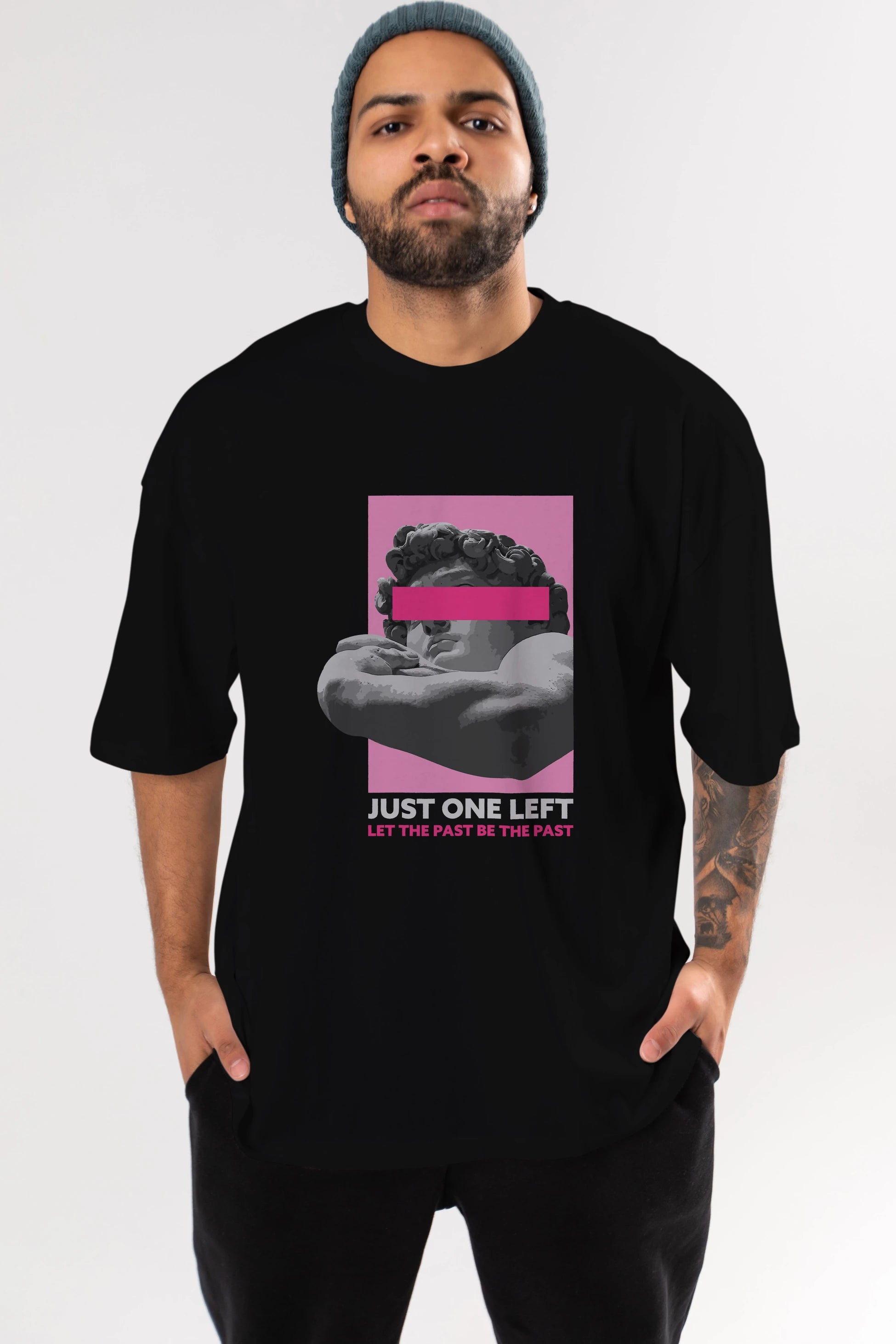 Just One Left Ön Baskılı Oversize t-shirt Erkek Kadın Unisex