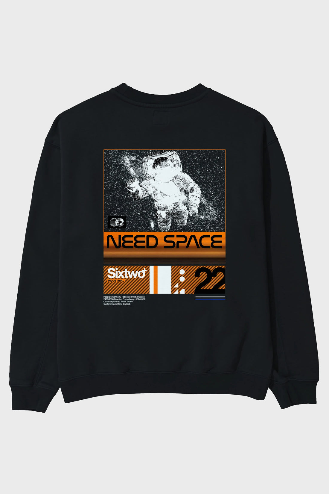 Need Space Arka Baskılı Oversize Sweatshirt Erkek Kadın Unisex