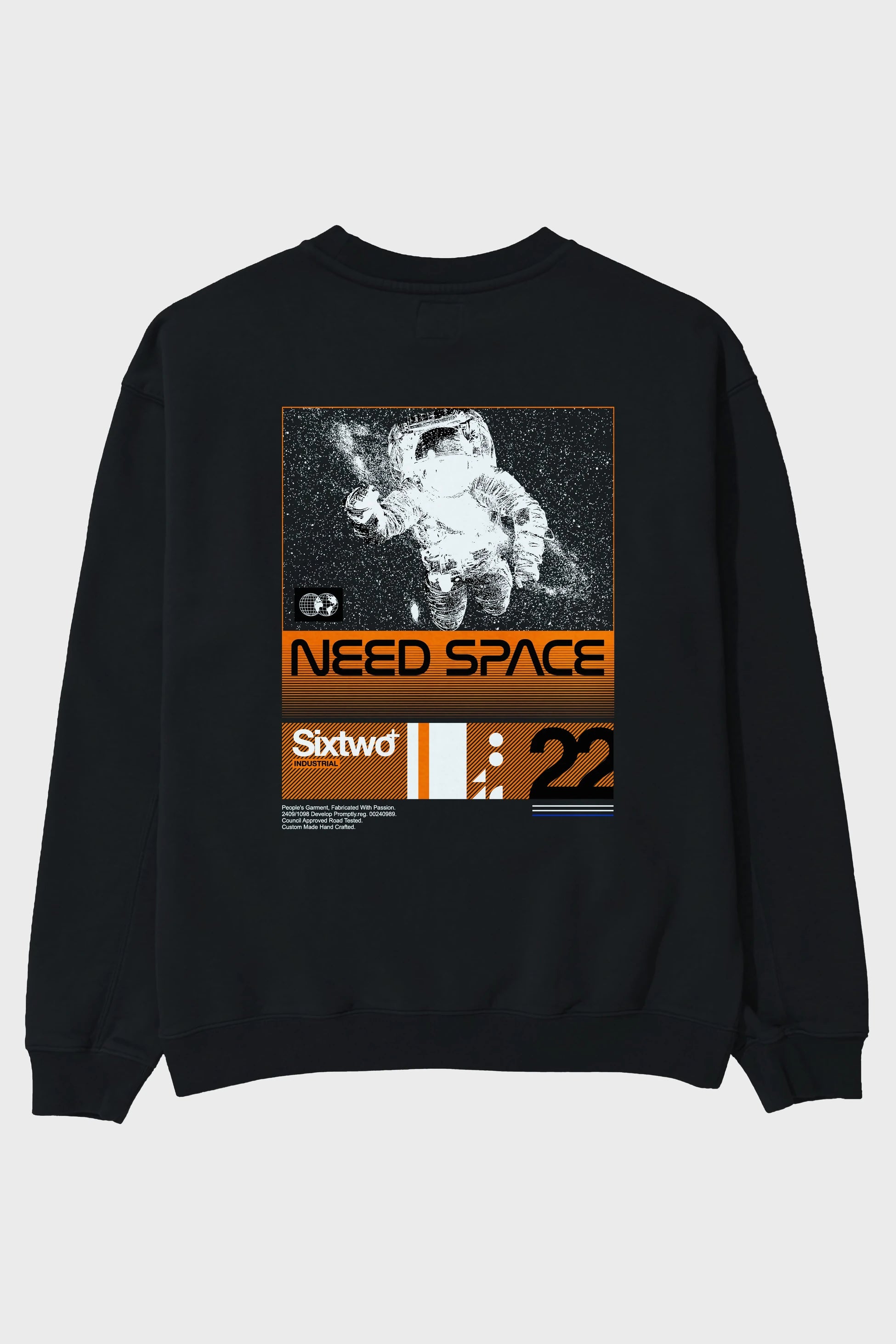 Need Space Arka Baskılı Oversize Sweatshirt Erkek Kadın Unisex