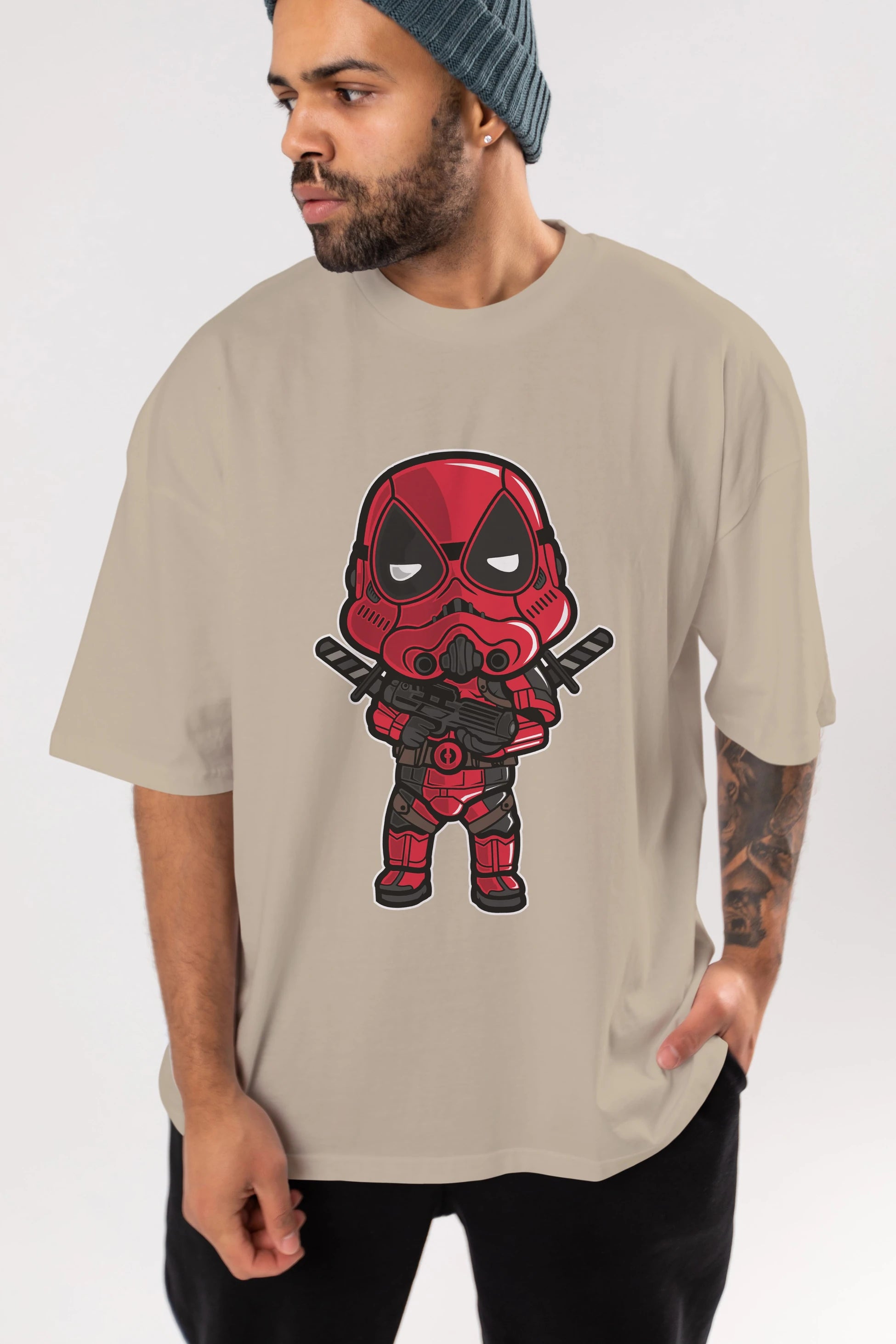 Deadpool (22) Ön Baskılı Oversize t-shirt Erkek Kadın Unisex %100 Pamuk Bisiklet Yaka tişort