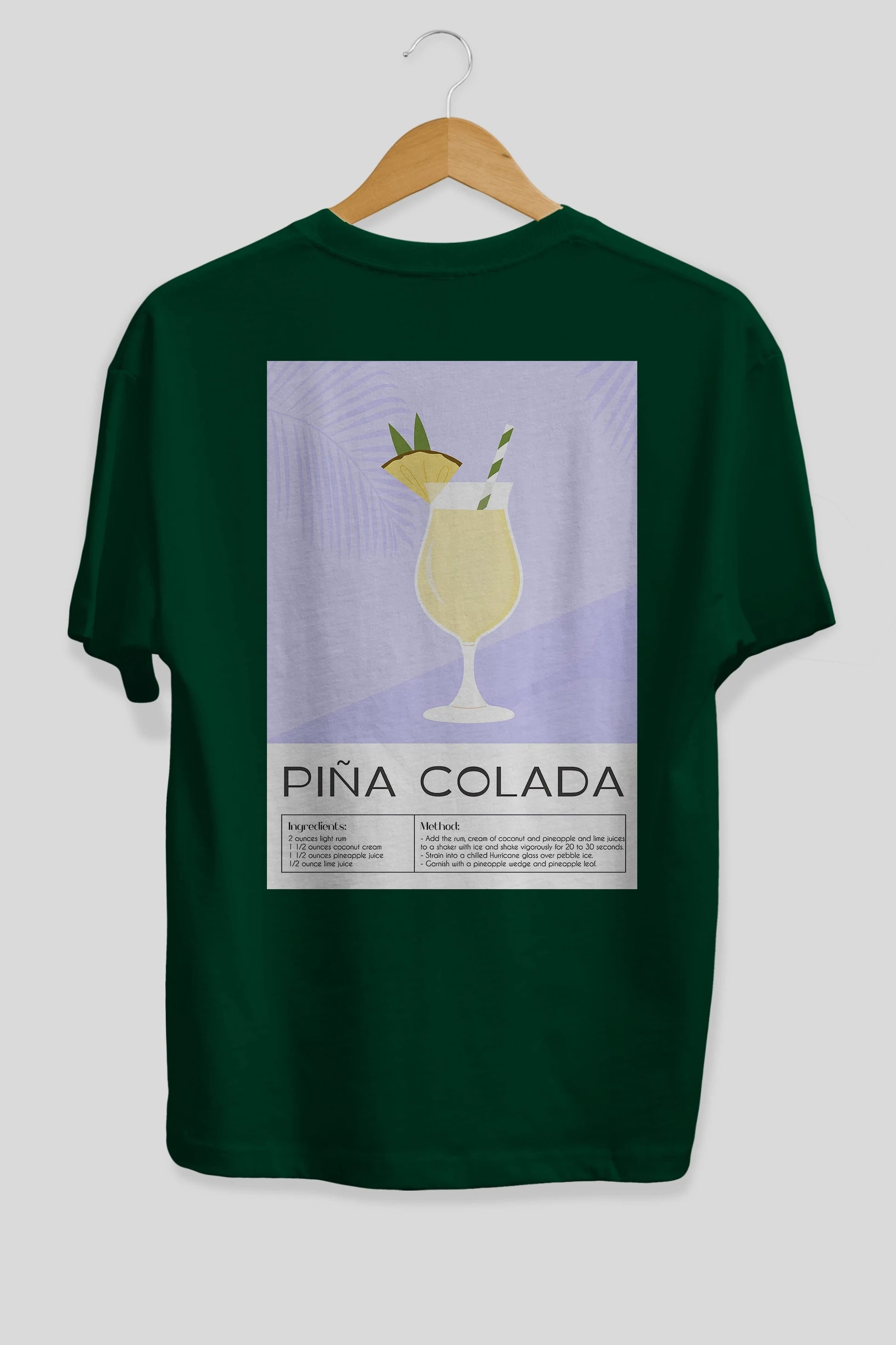 PIna Colada 6 Arka Baskılı Oversize t-shirt Erkek Kadın Unisex %100 Pamuk Bisiklet Yaka tişort