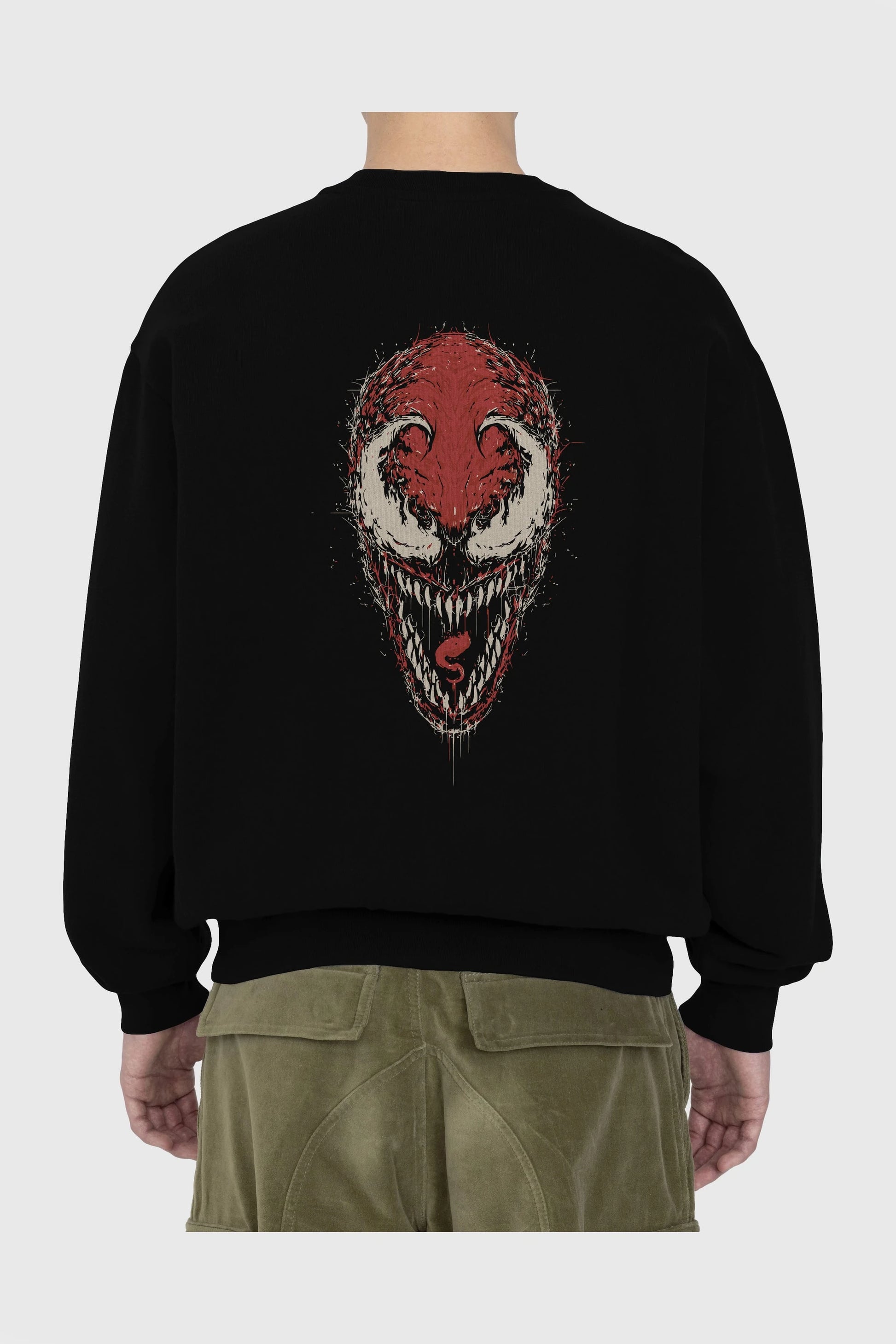 Venom (12) Arka Baskılı Oversize Sweatshirt Erkek Kadın Unisex