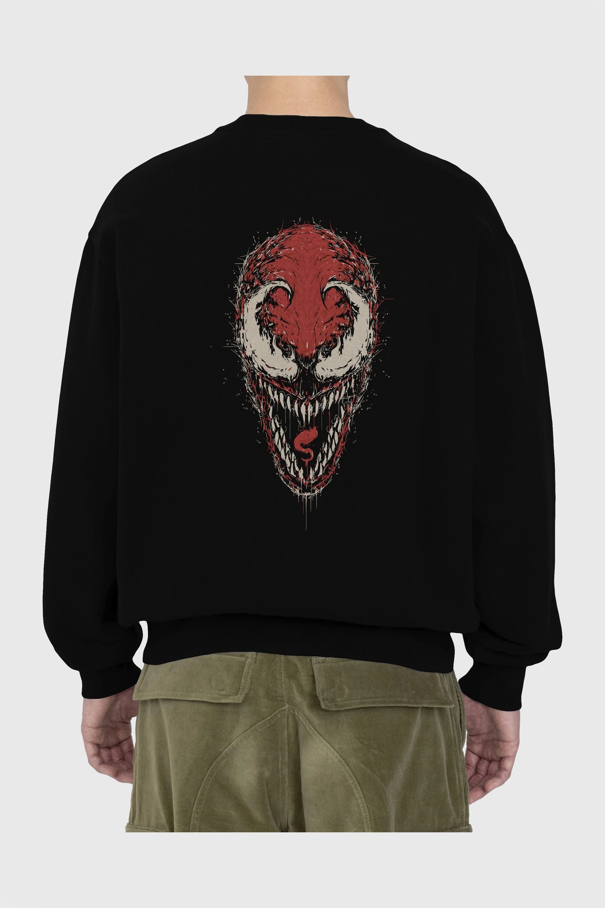 Venom (12) Arka Baskılı Oversize Sweatshirt Erkek Kadın Unisex