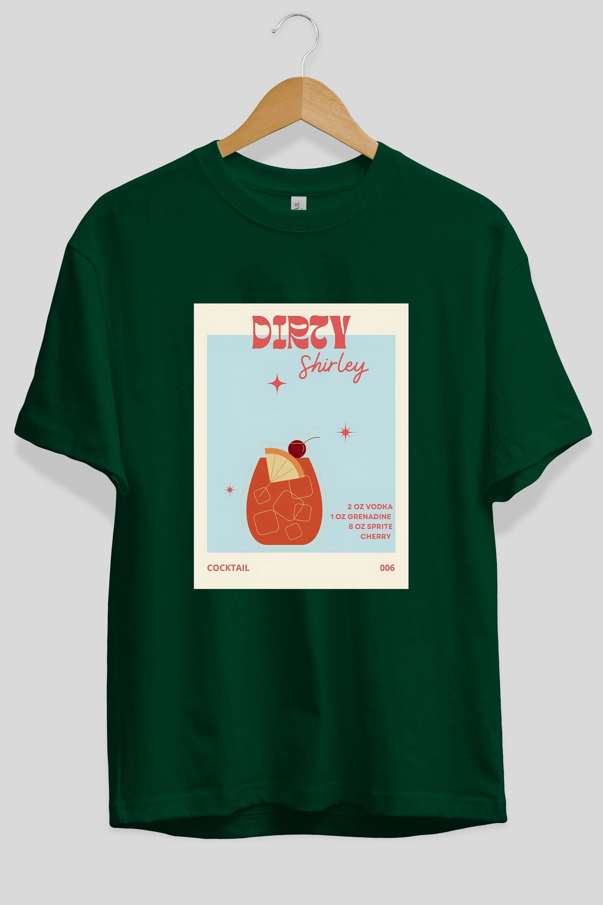 Dirty Shirley Ön Baskılı Oversize t-shirt Erkek Kadın Unisex %100 Pamuk Bisiklet Yaka tişort