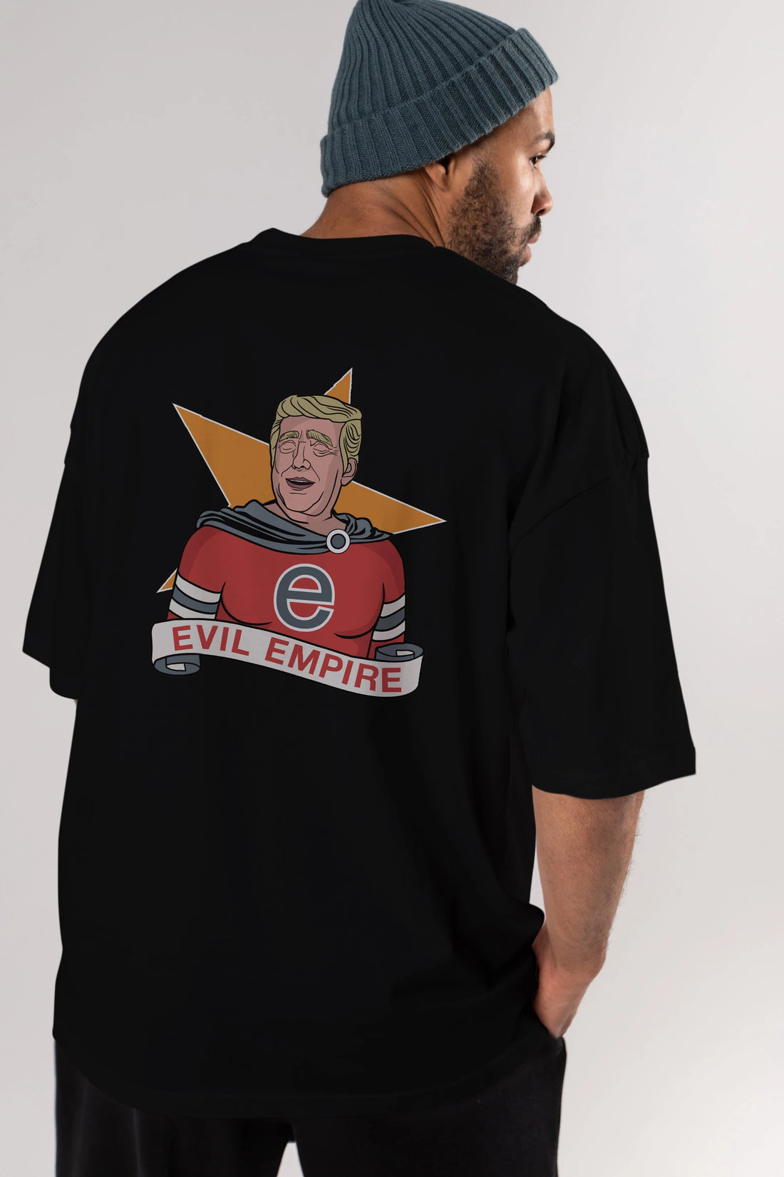 Evil Empire Trump Arka Baskılı Oversize t-shirt Erkek Kadın Unisex %100 Pamuk tişort