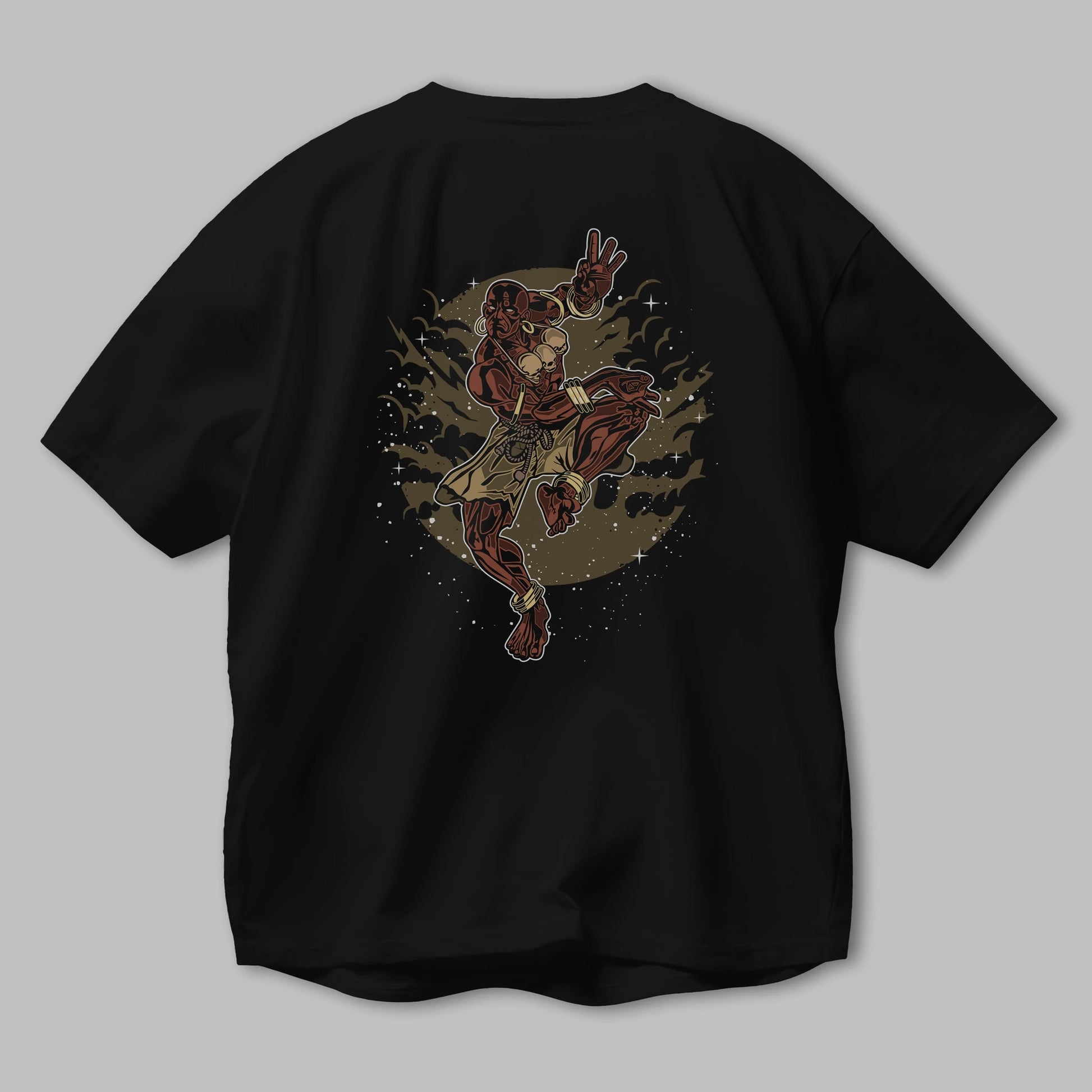 DHALSIM Arka Baskılı Oversize t-shirt Erkek Kadın Unisex %100 Pamuk
