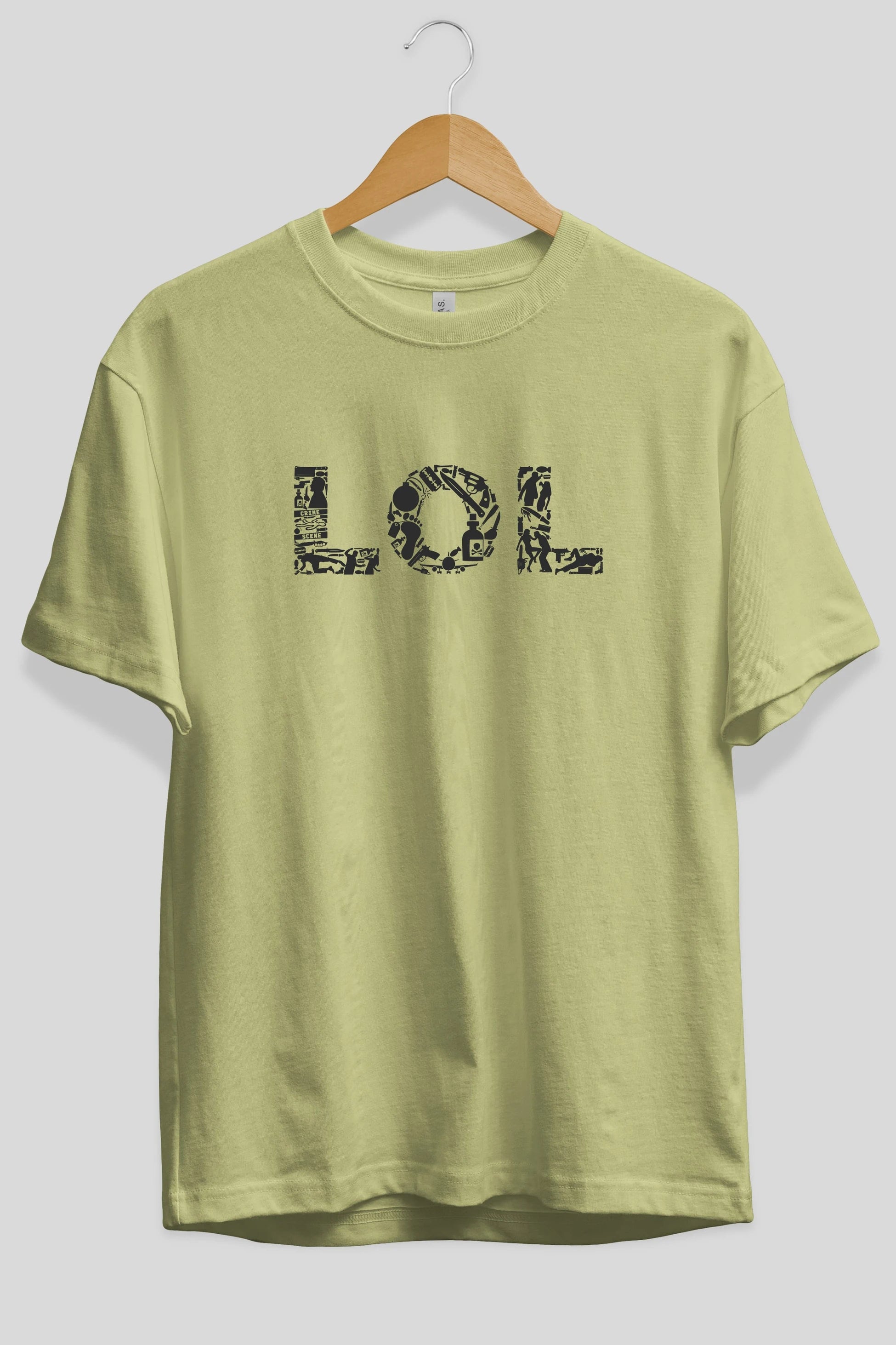LOL Ön Baskılı Oversize t-shirt %100 pamuk Erkek Kadın Unisex
