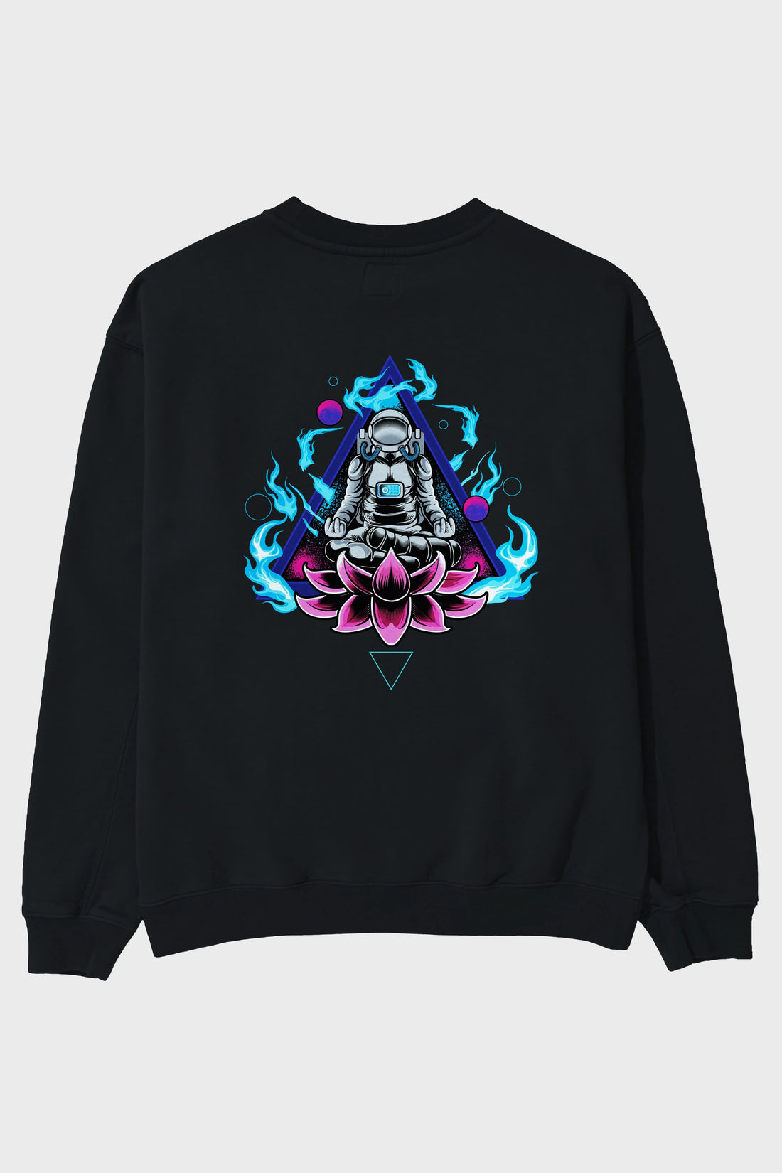 Astronaut Meditation (2) Arka Baskılı Oversize Sweatshirt Erkek Kadın Unisex