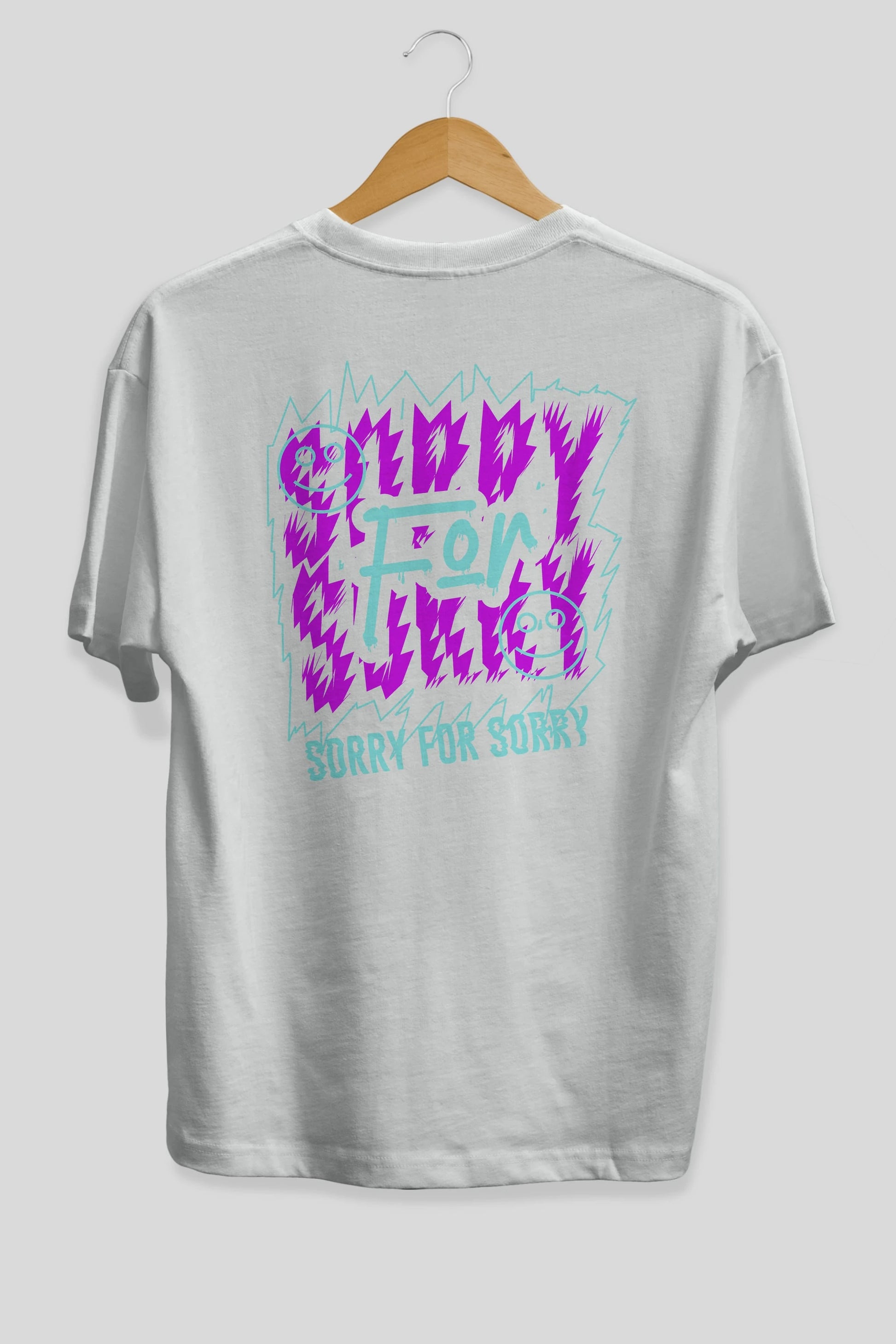 Sorry for Sorry Arka Baskılı Oversize t-shirt Erkek Kadın Unisex
