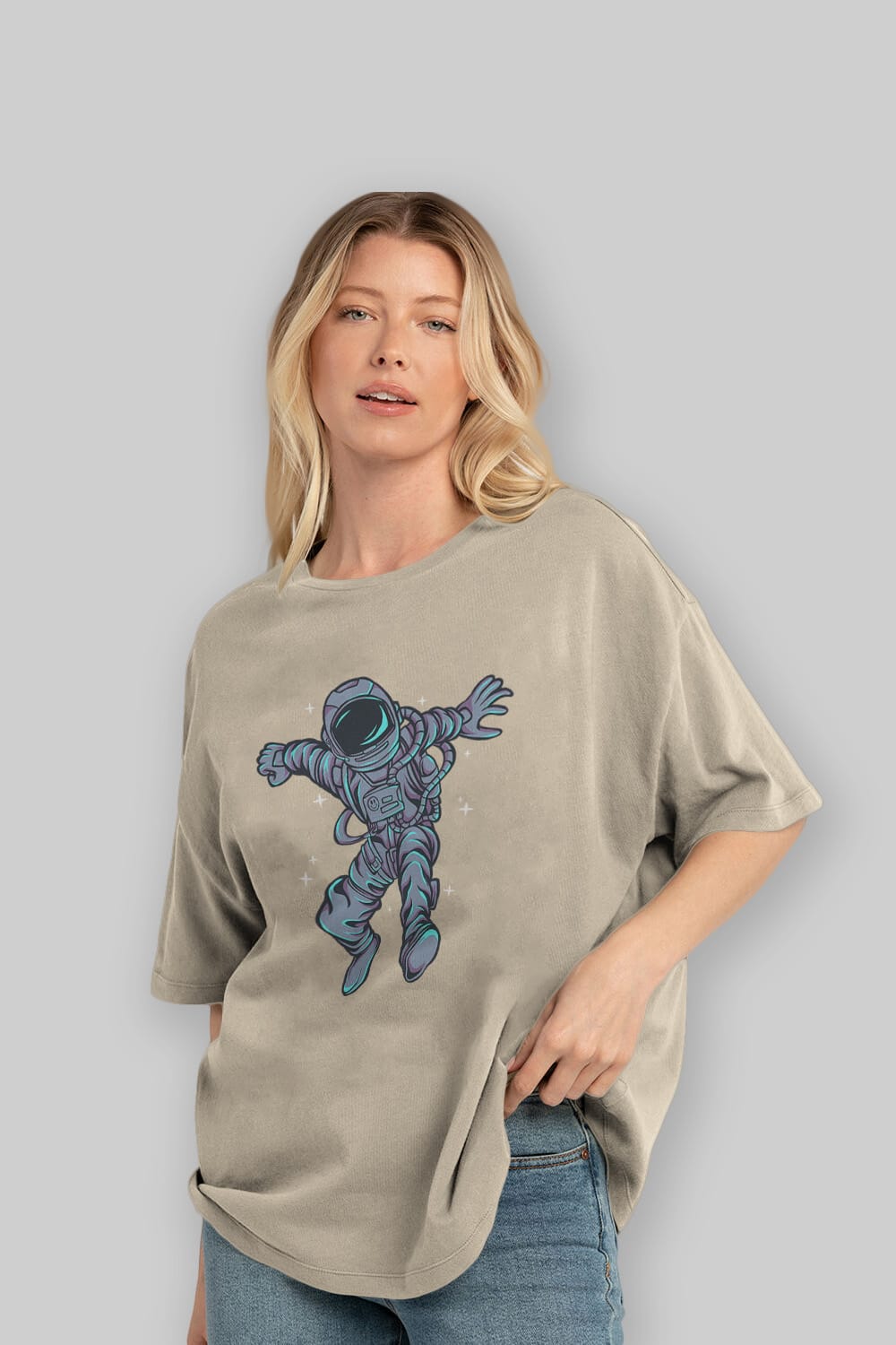 Astrostars tshirt Ön Baskılı Oversize t-shirt Erkek Kadın Unisex