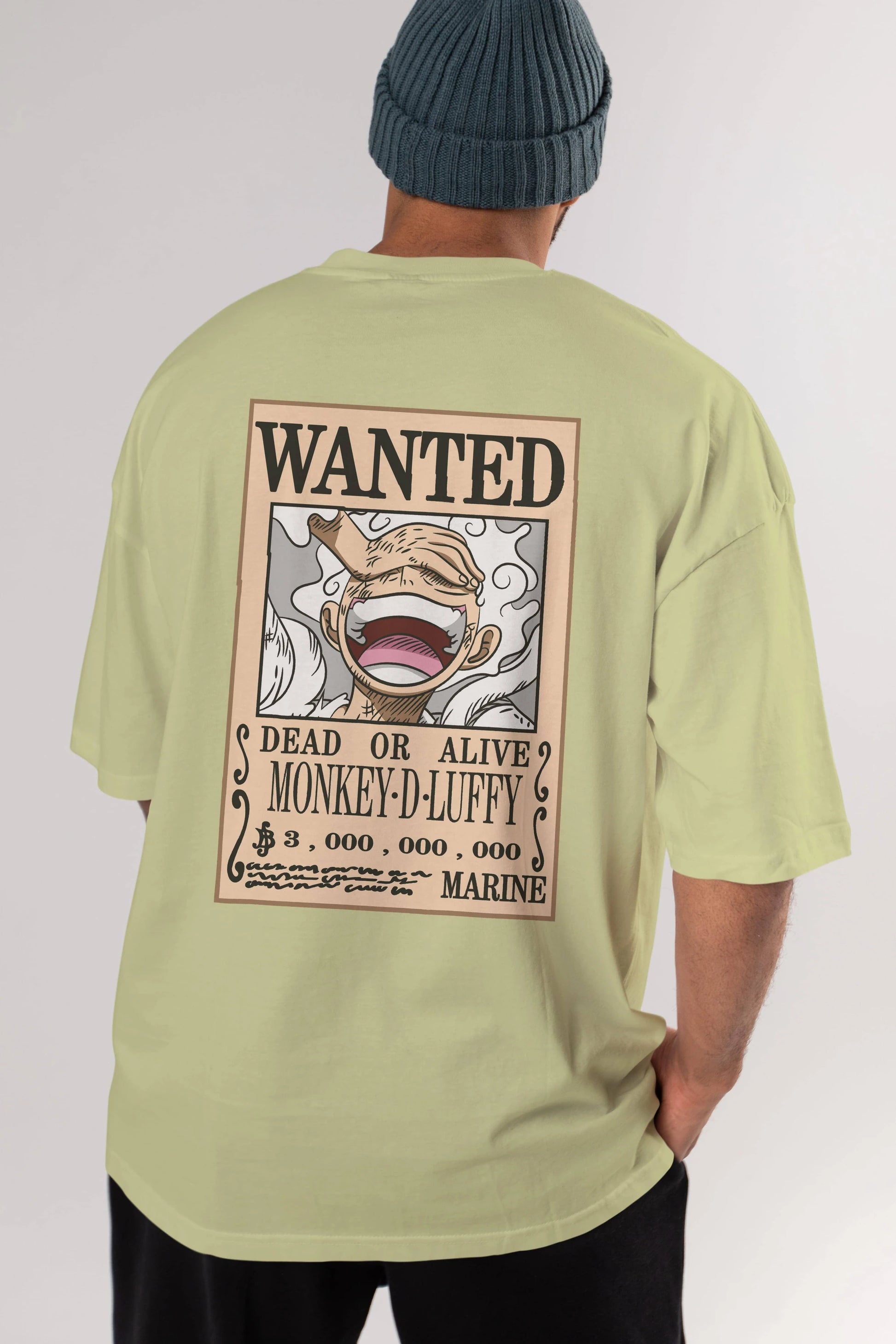 CARTEL LUFFY GEAR 5 Anime Arka Baskılı Oversize t-shirt Erkek Kadın Unisex