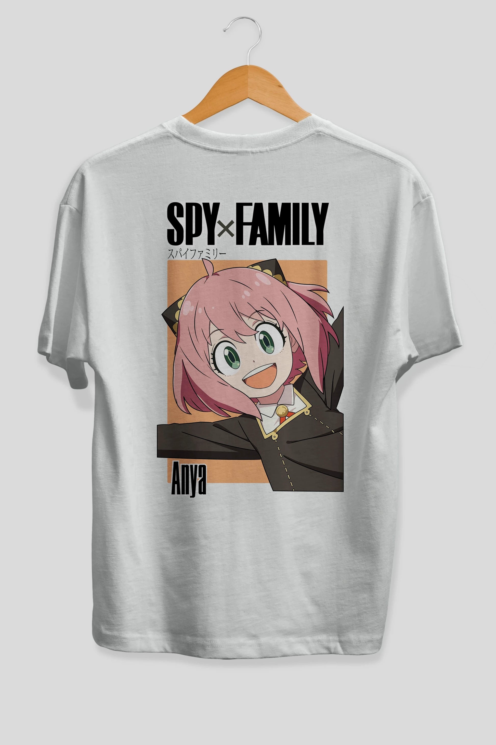 SPY X FAMILY Anya Anime Arka Baskılı Oversize t-shirt Erkek Kadın Unisex