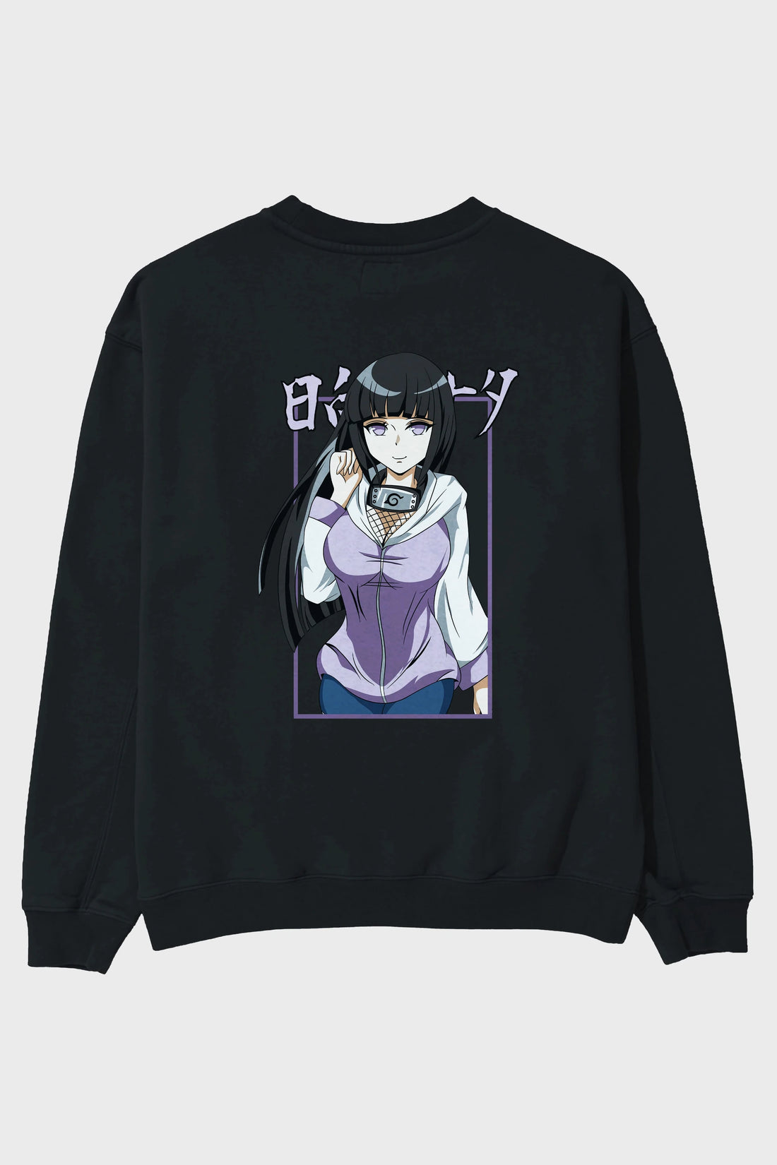 Hinata NARUTO Anime Arka Baskılı Oversize Sweatshirt Erkek Kadın Unisex