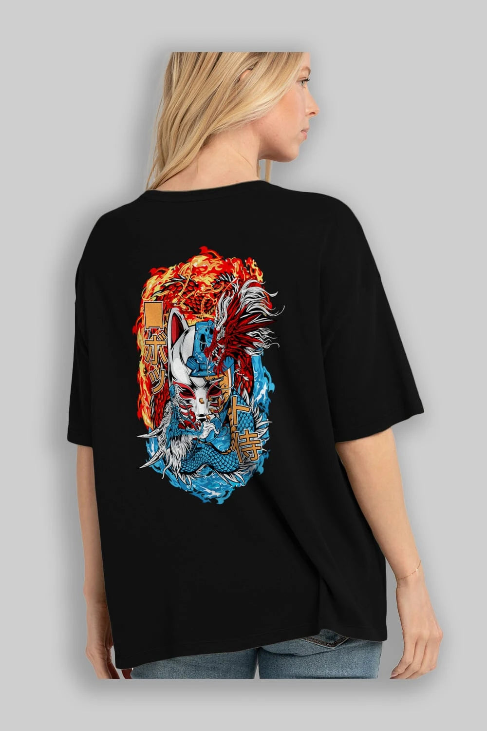 ONE PIECE (7) Anime Arka Baskılı Oversize t-shirt Erkek Kadın Unisex