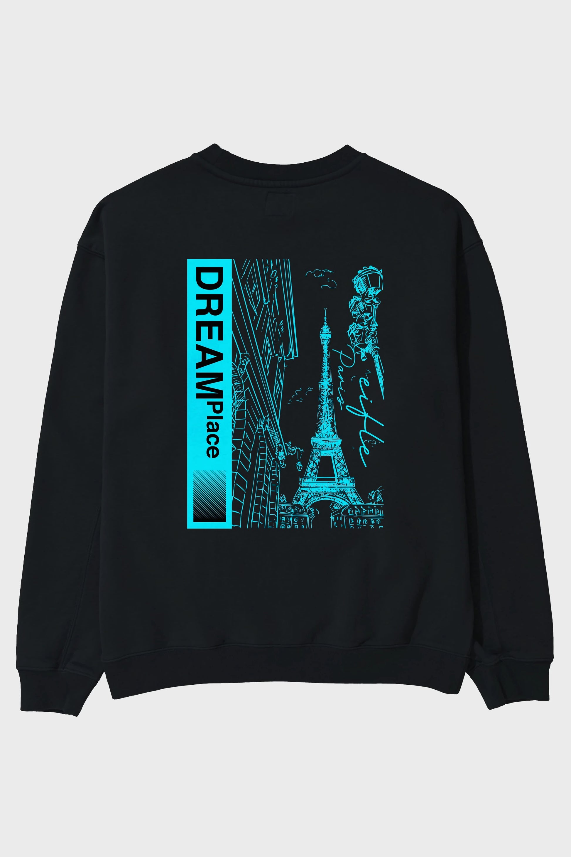 Dream Place Arka Baskılı Oversize Sweatshirt Erkek Kadın Unisex