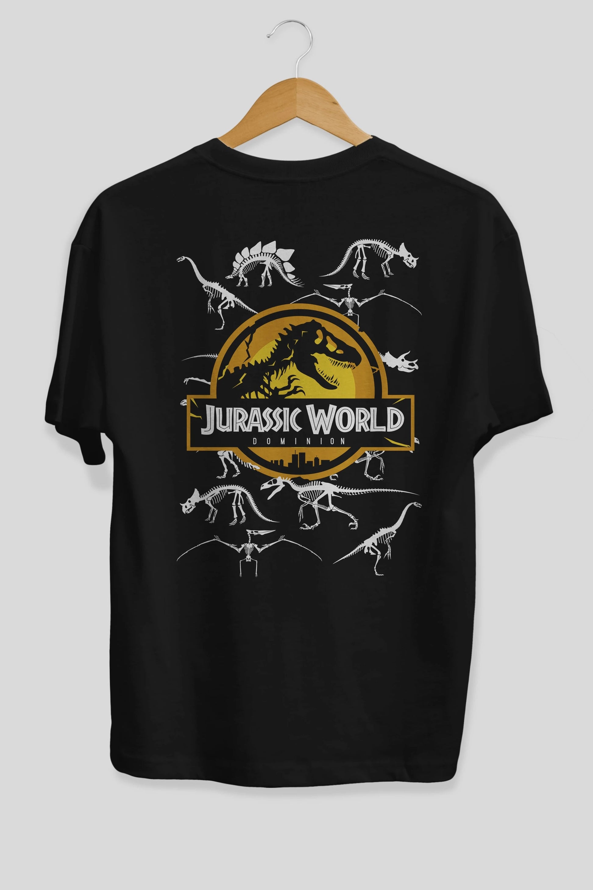 Jurassic Park (5) Arka Baskılı Oversize t-shirt Erkek Kadın Unisex %100 Pamuk Bisiklet Yaka tişort