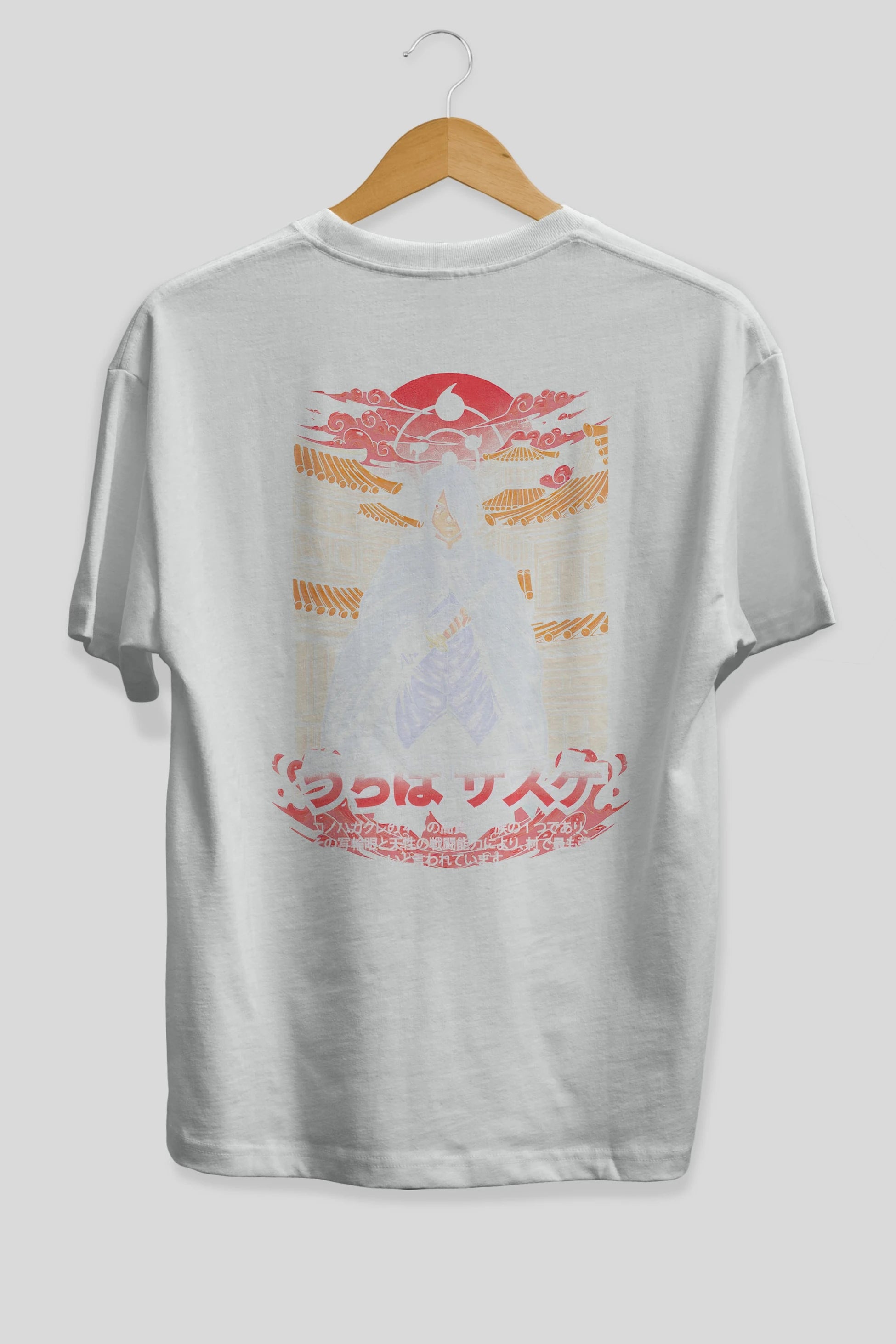 NARUTO SASUKE UCHIHA 1 Anime Arka Baskılı Oversize t-shirt Erkek Kadın Unisex