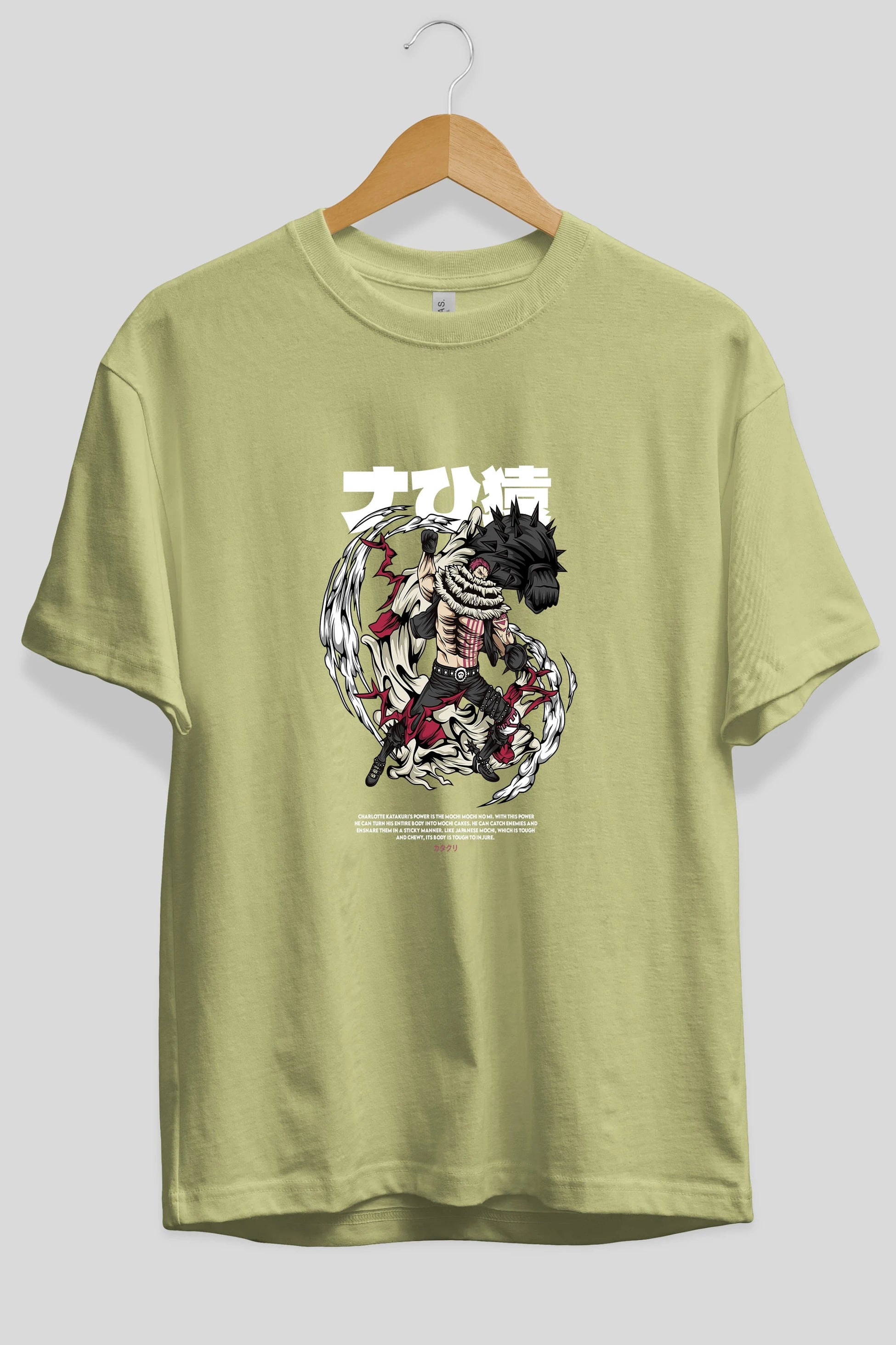 Katakuri Anime Ön Baskılı Oversize t-shirt %100 pamuk Erkek Kadın Unisex