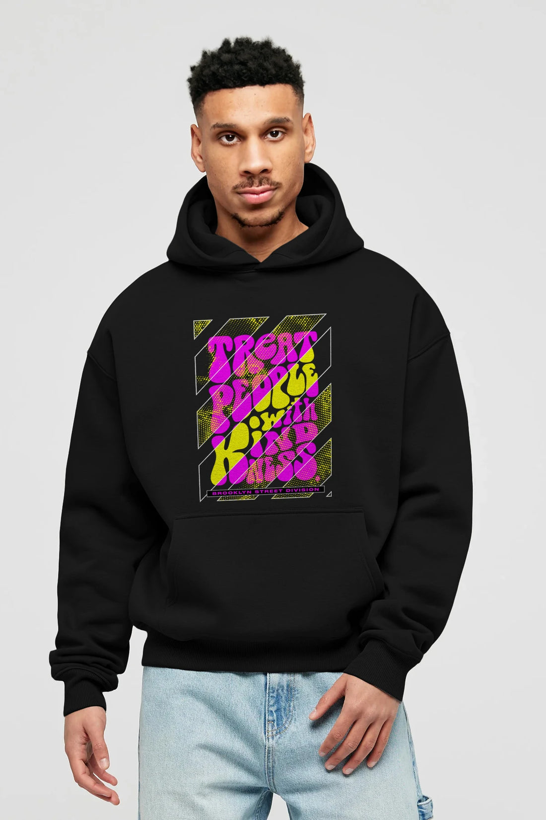 Treat People Ön Baskılı Hoodie Oversize Kapüşonlu Sweatshirt Erkek Kadın Unisex