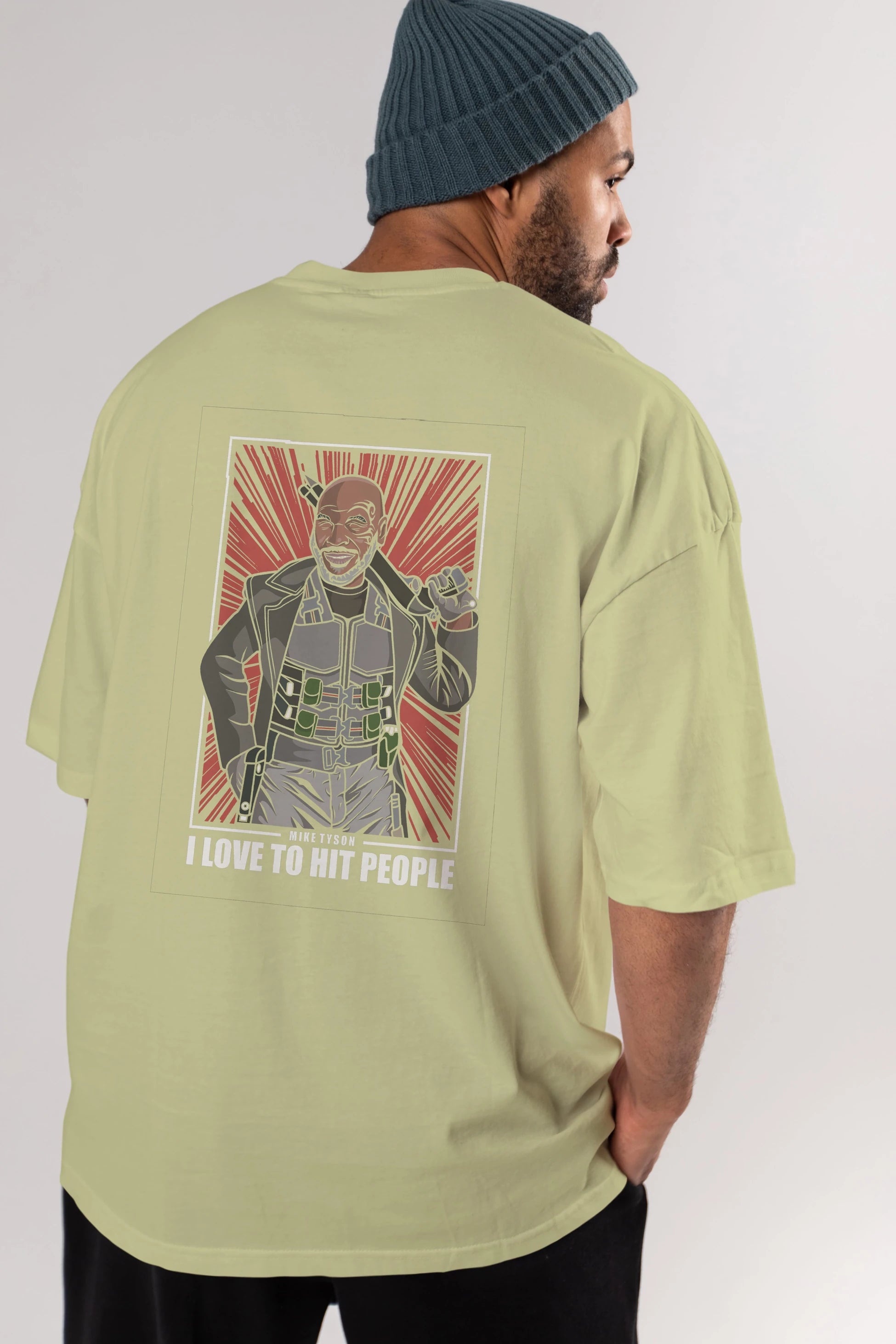 Blade Tyson Arka Baskılı Oversize t-shirt Erkek Kadın Unisex %100 Pamuk tişort