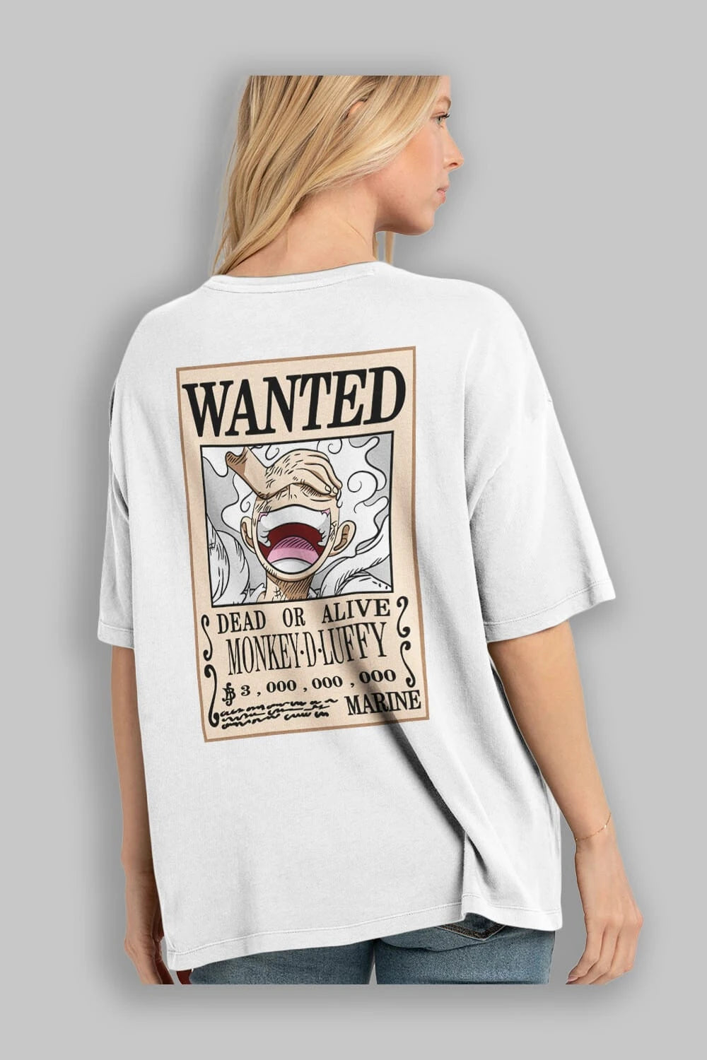 CARTEL LUFFY GEAR 5 Anime Arka Baskılı Oversize t-shirt Erkek Kadın Unisex