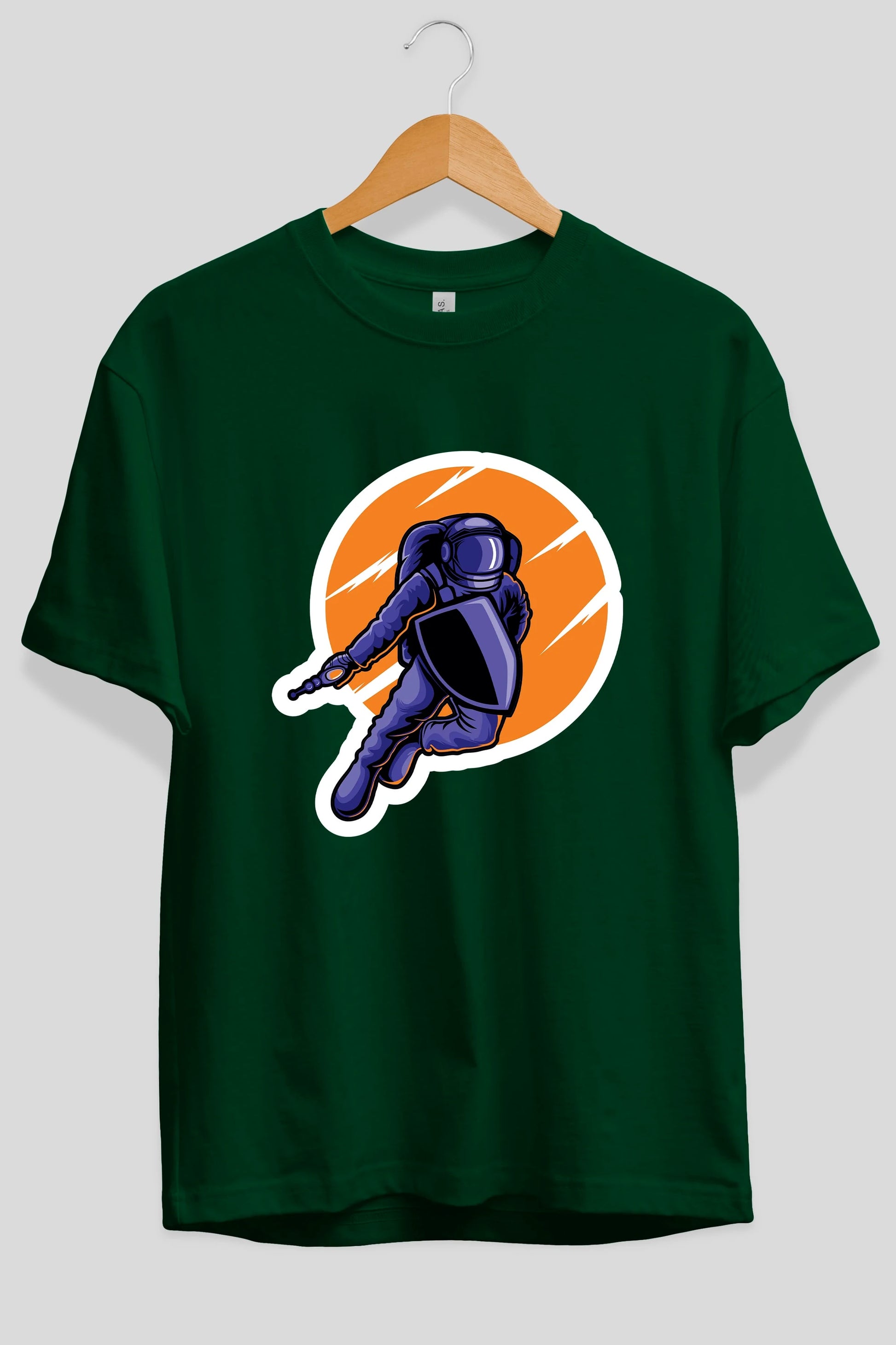 Astro Wars Sticker Ön Baskılı Oversize t-shirt Erkek Kadın Unisex