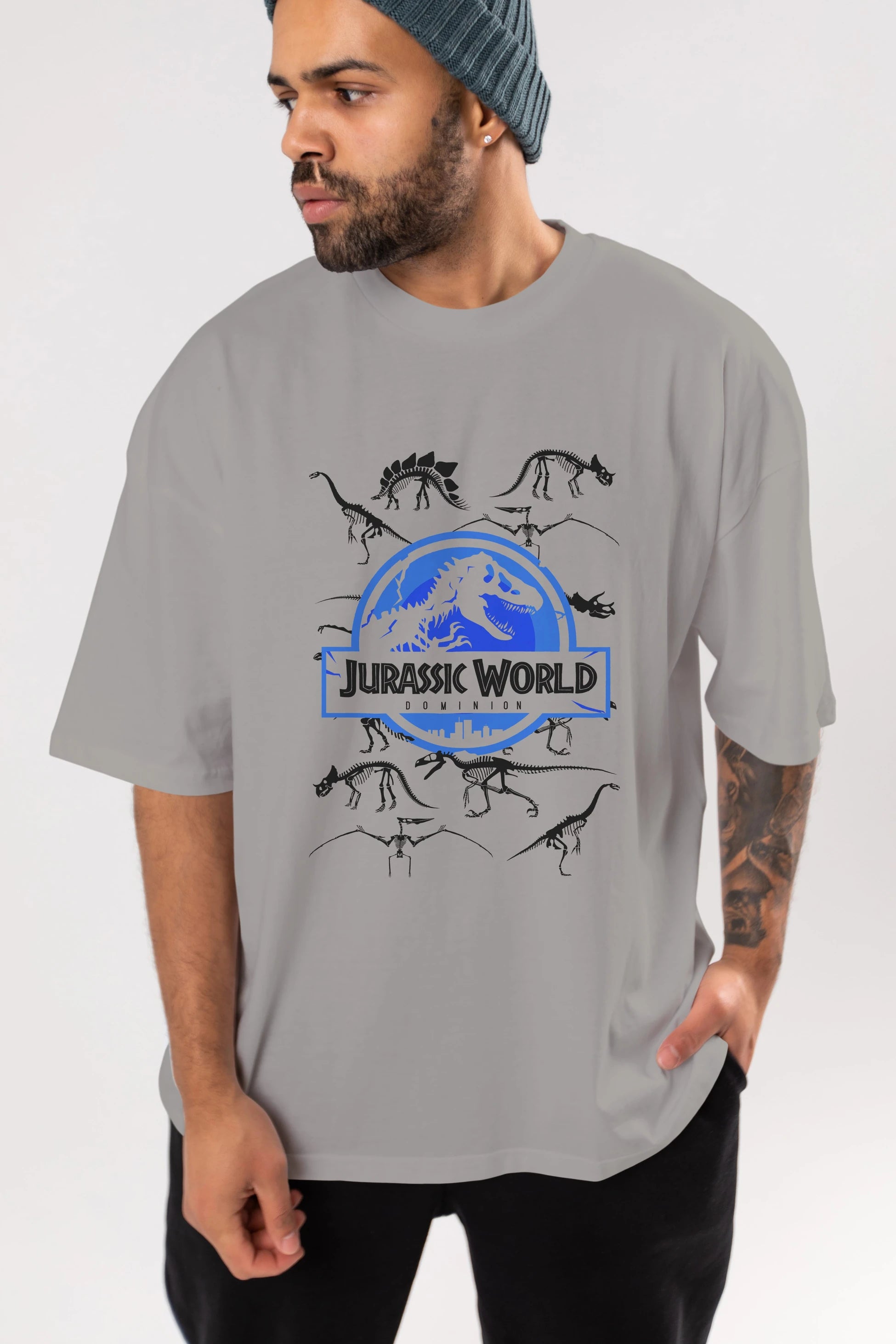 Jurassic Park (5) Ön Baskılı Oversize t-shirt Erkek Kadın Unisex %100 Pamuk Bisiklet Yaka tişort