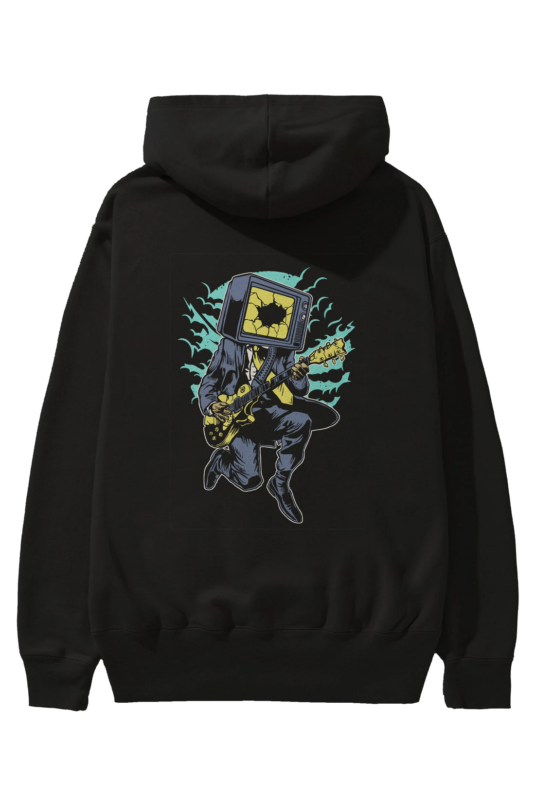 Death Rock Arka Baskılı Hoodie Oversize Kapüşonlu Sweatshirt Erkek Kadın Unisex