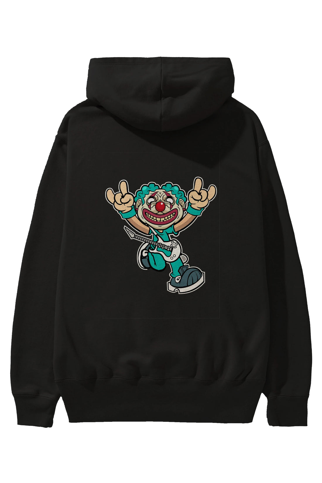 Clown Punk Arka Baskılı Hoodie Oversize Kapüşonlu Sweatshirt Erkek Kadın Unisex