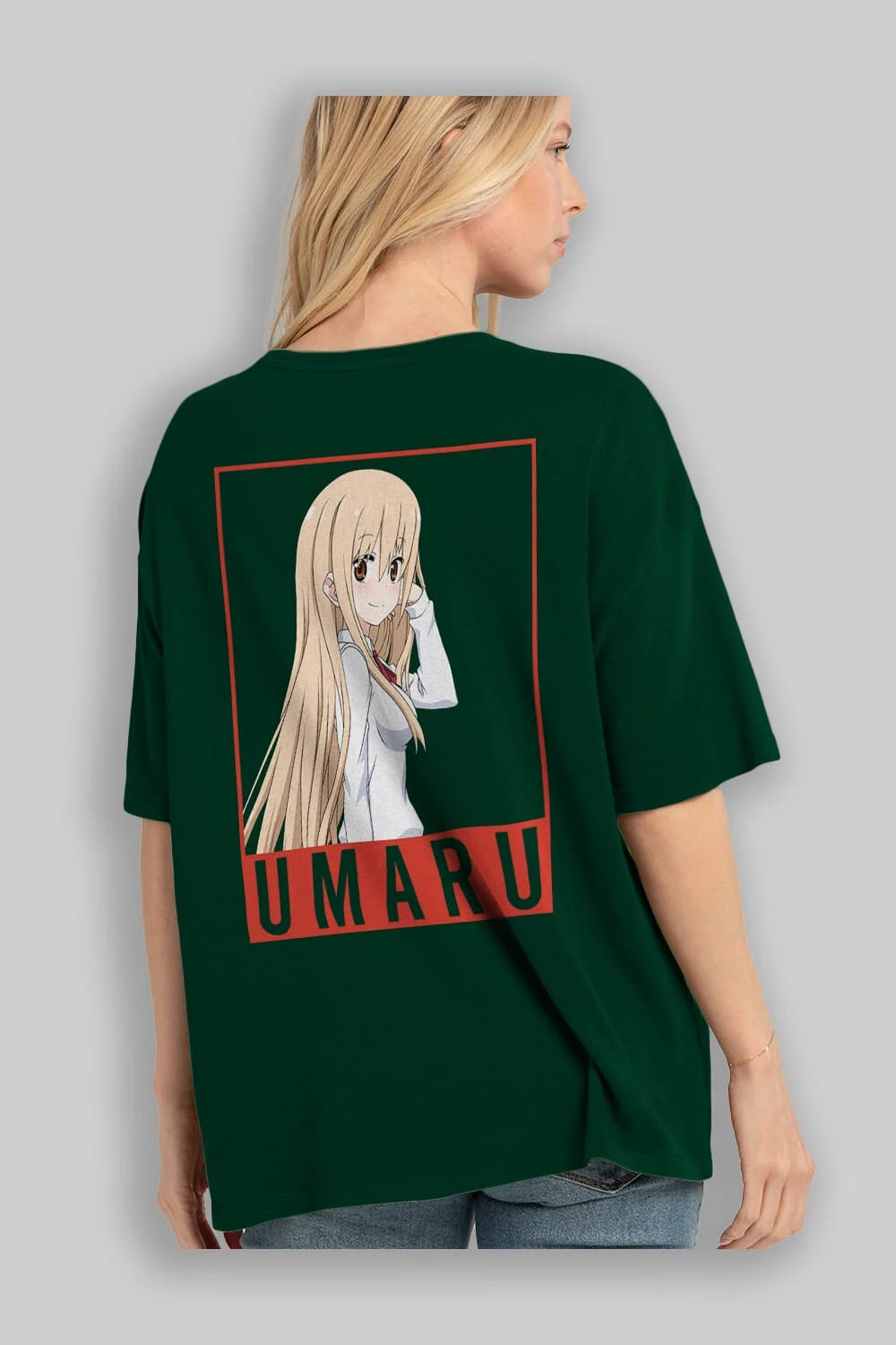 Umaru Doma 2 Anime Arka Baskılı Oversize t-shirt Erkek Kadın Unisex