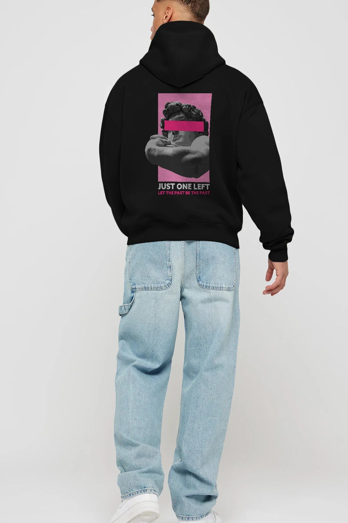 Just One Left Arka Baskılı Hoodie Oversize Kapüşonlu Sweatshirt Erkek Kadın Unisex