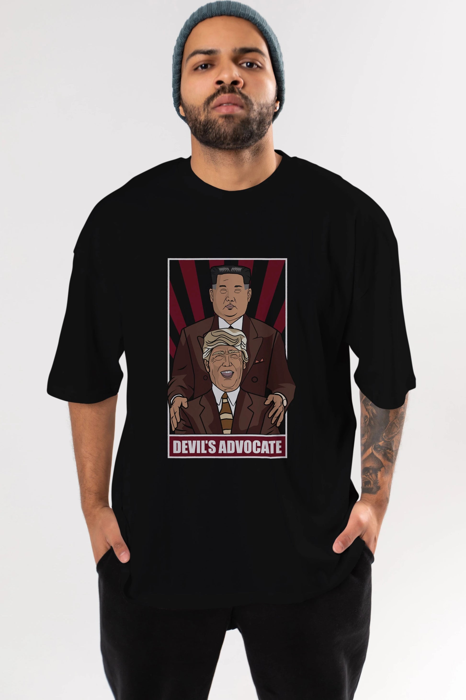 Devil_s Advocate Ön Baskılı Oversize t-shirt Erkek Kadın Unisex %100 Pamuk tişort