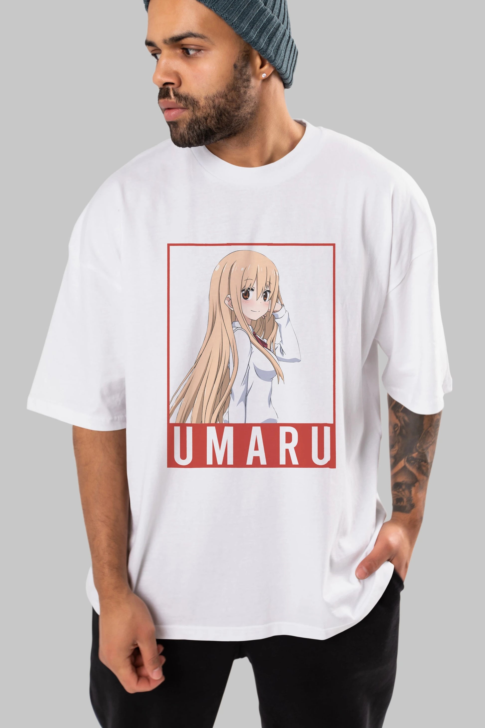 Umaru Doma 2 (2) Anime Ön Baskılı Oversize t-shirt %100 pamuk Erkek Kadın Unisex
