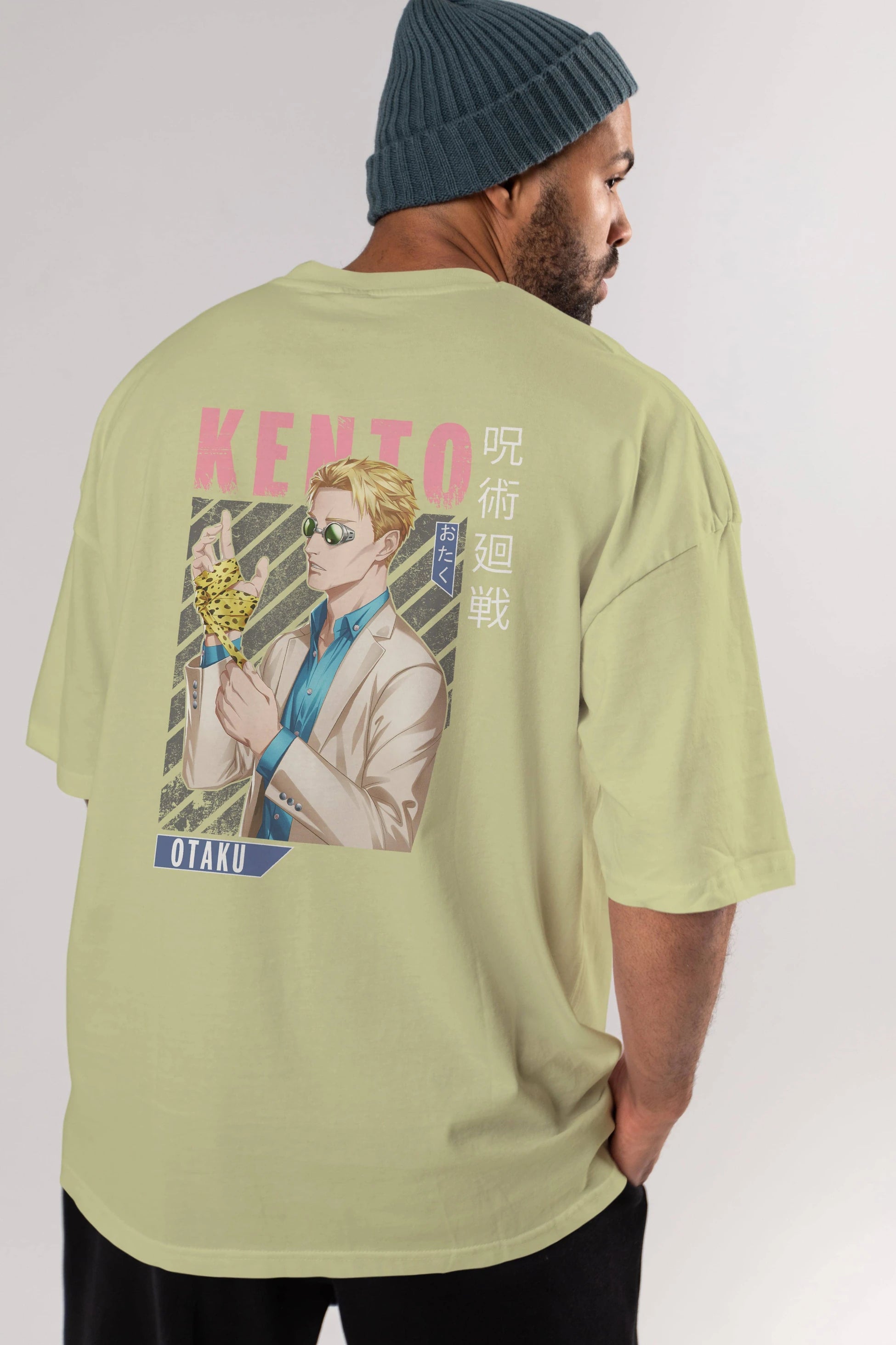 Kento Nanami Anime Arka Baskılı Oversize t-shirt Erkek Kadın Unisex