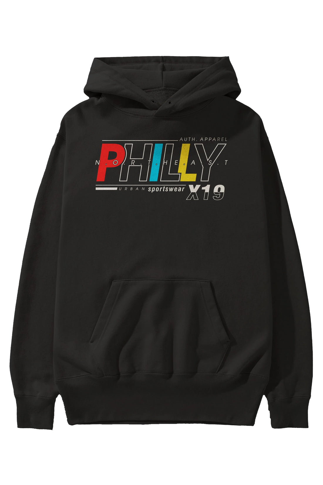 Philly Ön Baskılı Oversize Hoodie Kapüşonlu Sweatshirt Erkek Kadın Unisex