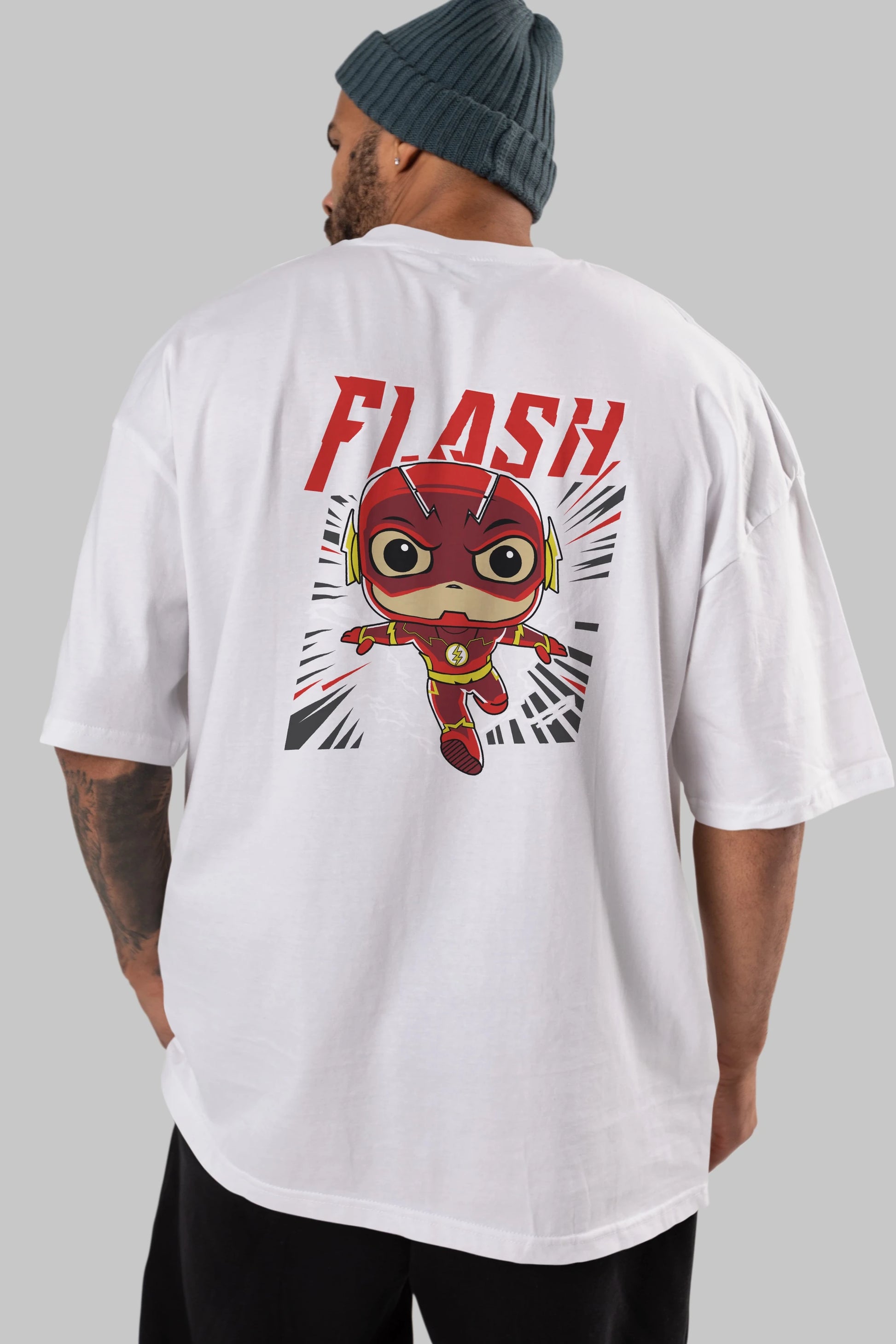 Flash Avengers (4) Arka Baskılı Oversize t-shirt Erkek Kadın Unisex %100 Pamuk Bisiklet Yaka tişort