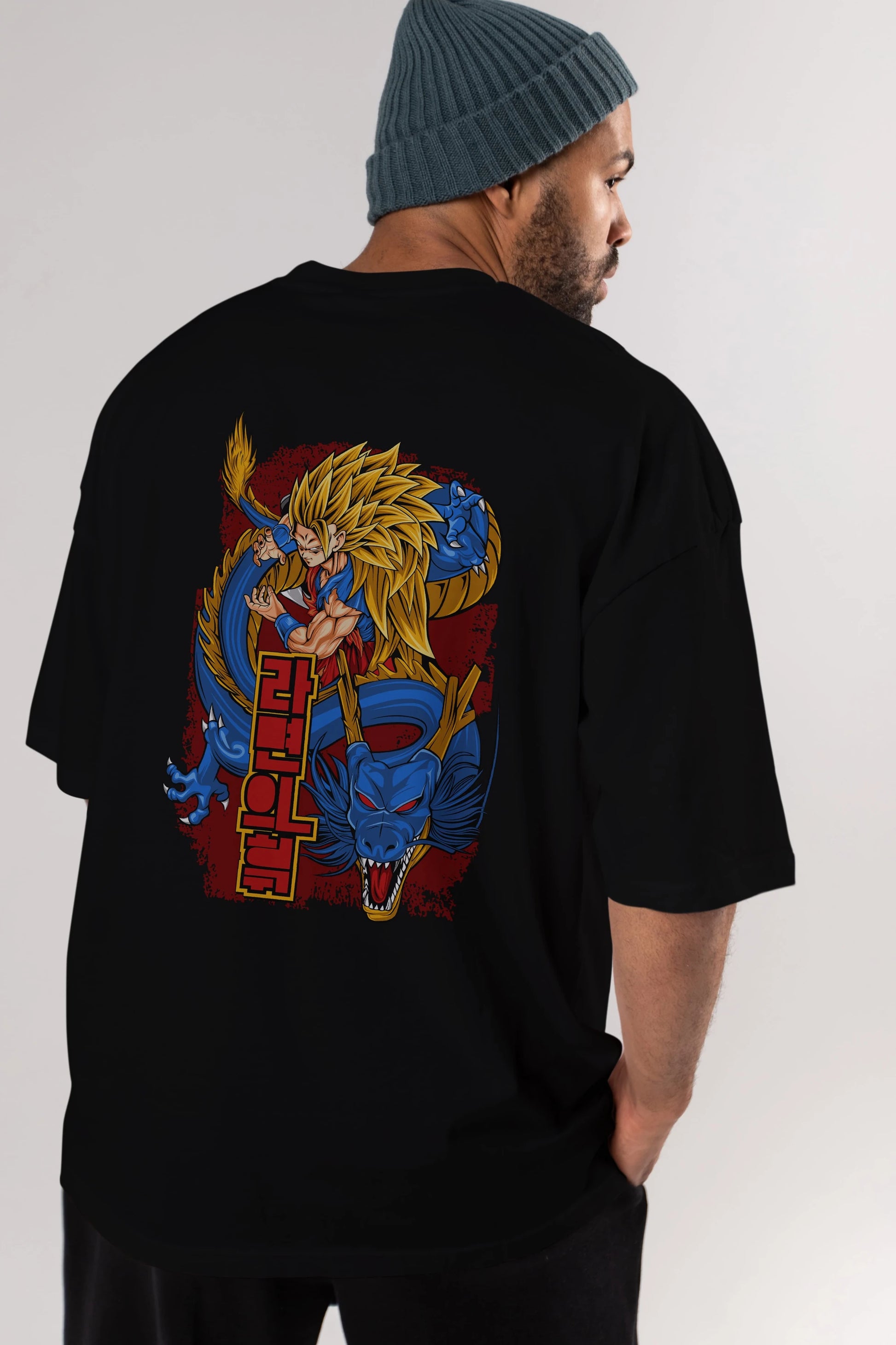 DRAGON BALL Z Anime Arka Baskılı Oversize t-shirt Erkek Kadın Unisex