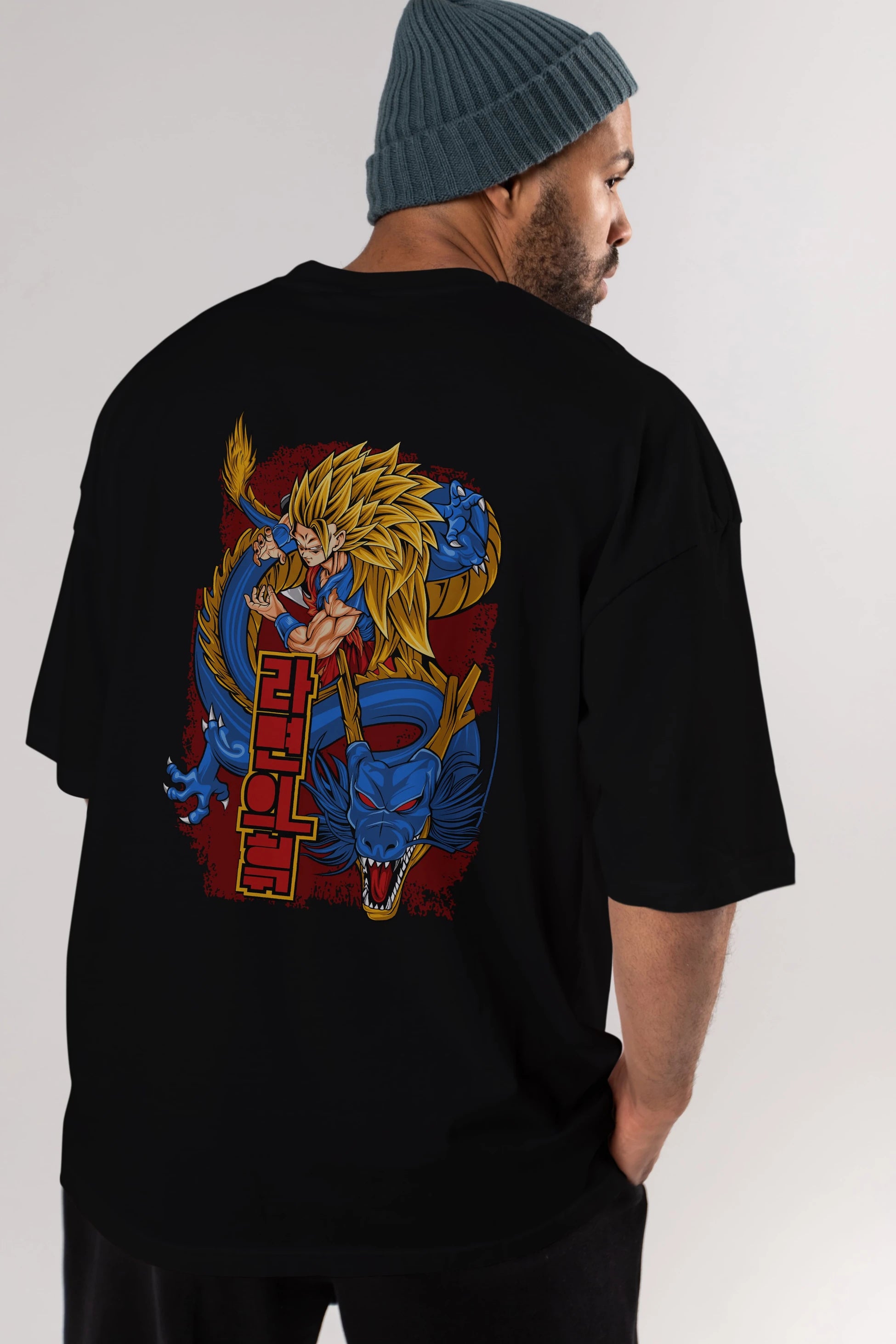 DRAGON BALL Z Anime Arka Baskılı Oversize t-shirt Erkek Kadın Unisex