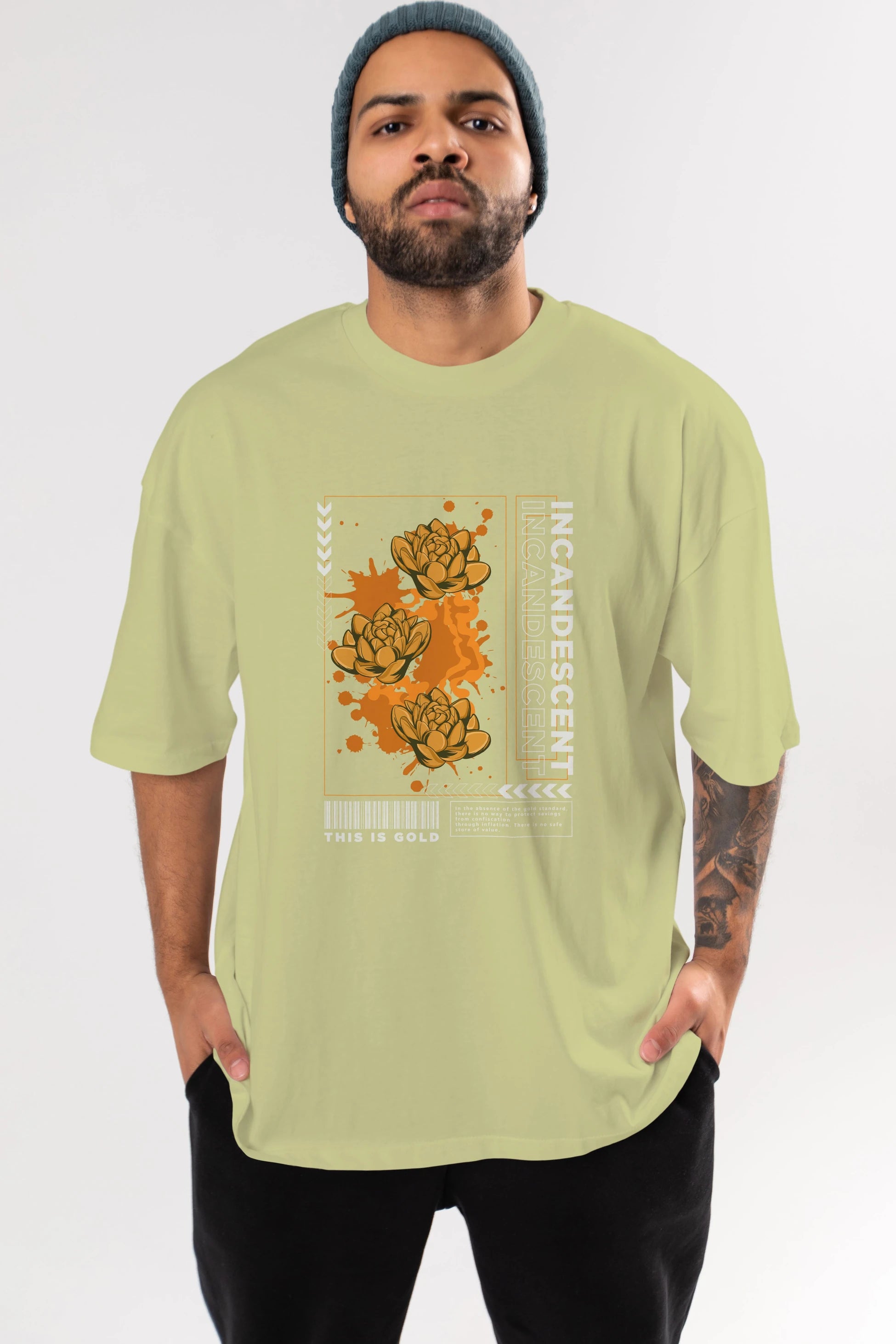 Incandescent Ön Baskılı Oversize t-shirt Erkek Kadın Unisex
