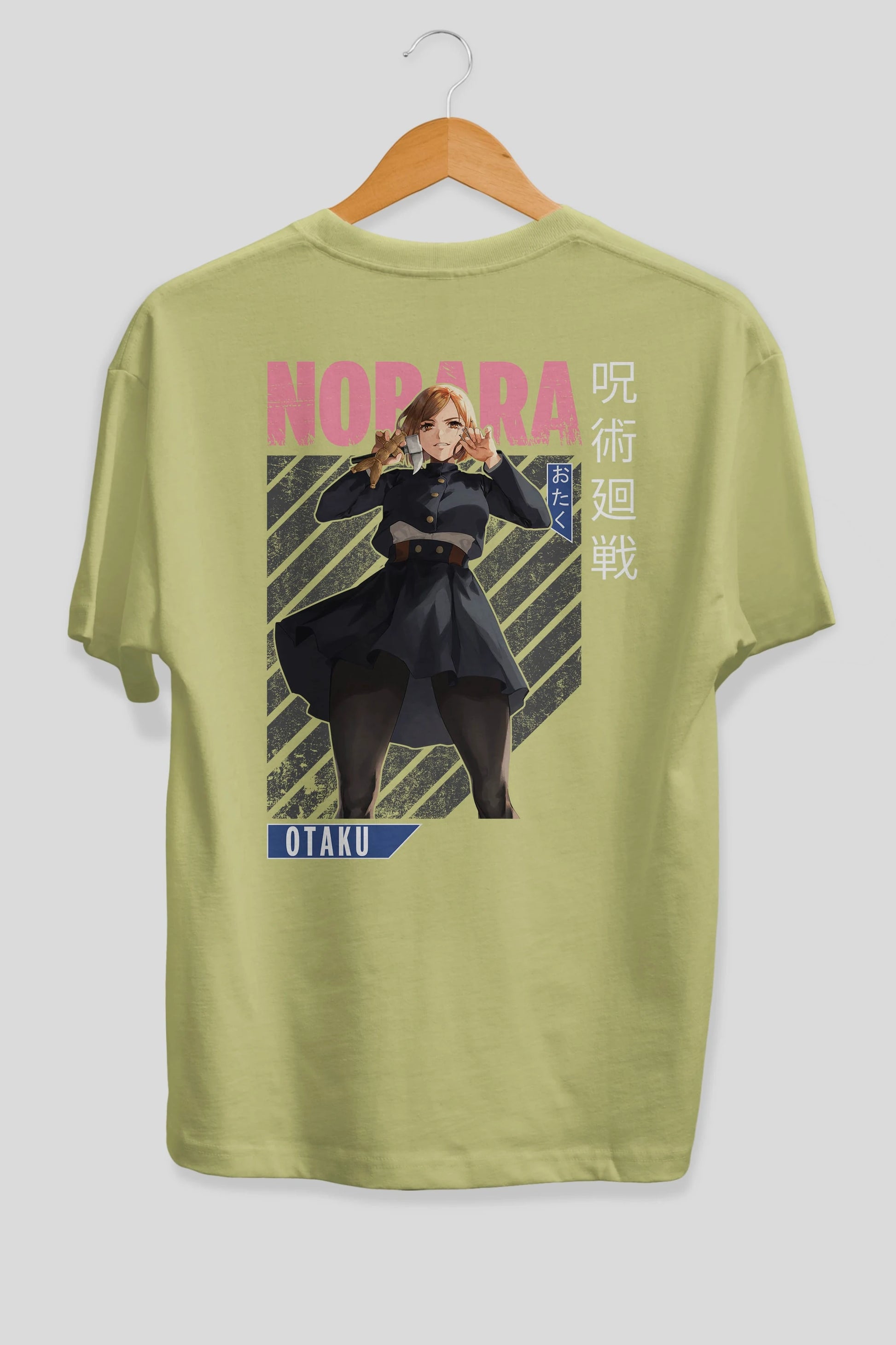 Nobara Kugisaki 4 Anime Arka Baskılı Oversize t-shirt Erkek Kadın Unisex
